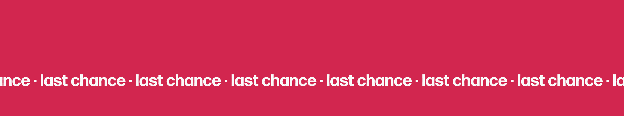 Last Chance - In Print We Trust