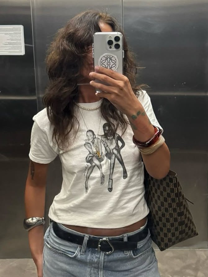 after party baby tee - In Print We Trust