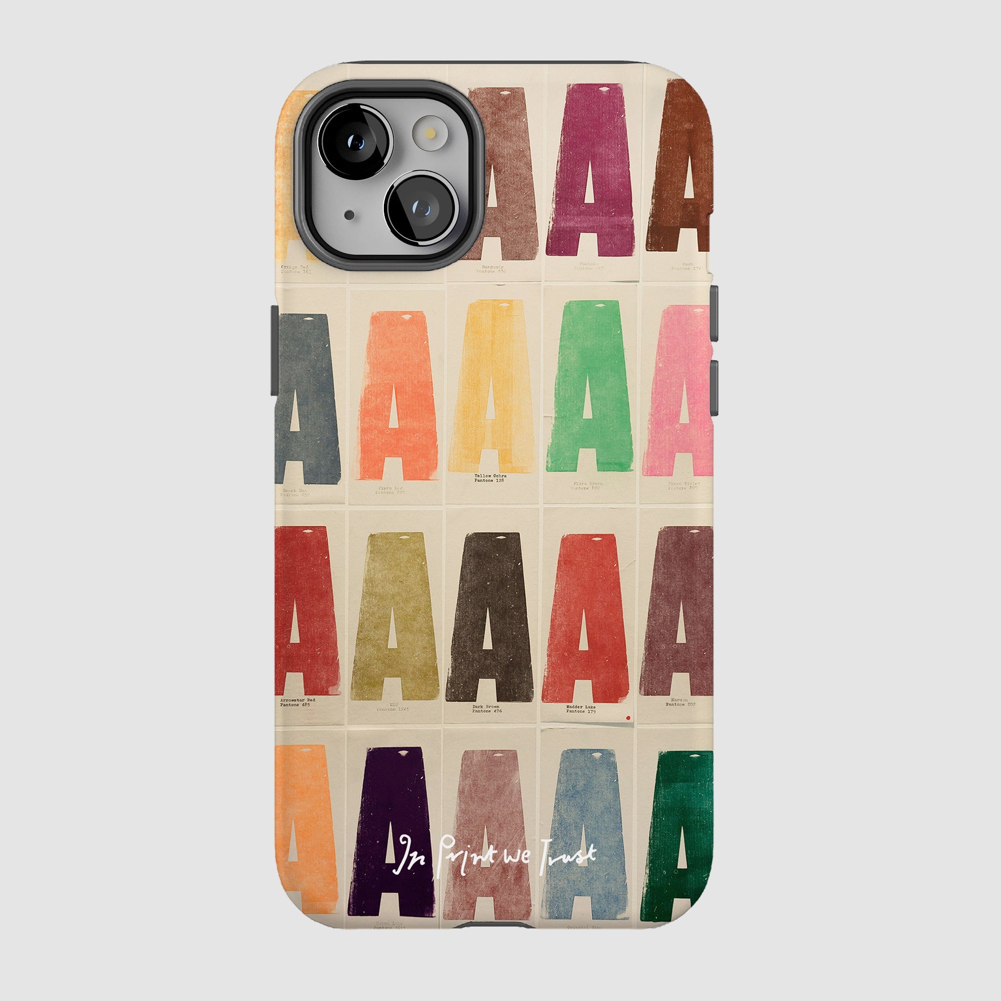 alphabet tough iPhone case - In Print We Trust