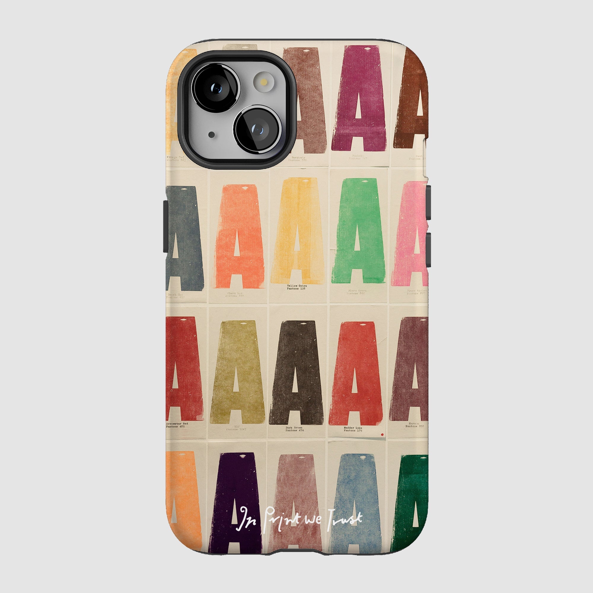 alphabet tough iPhone case - In Print We Trust