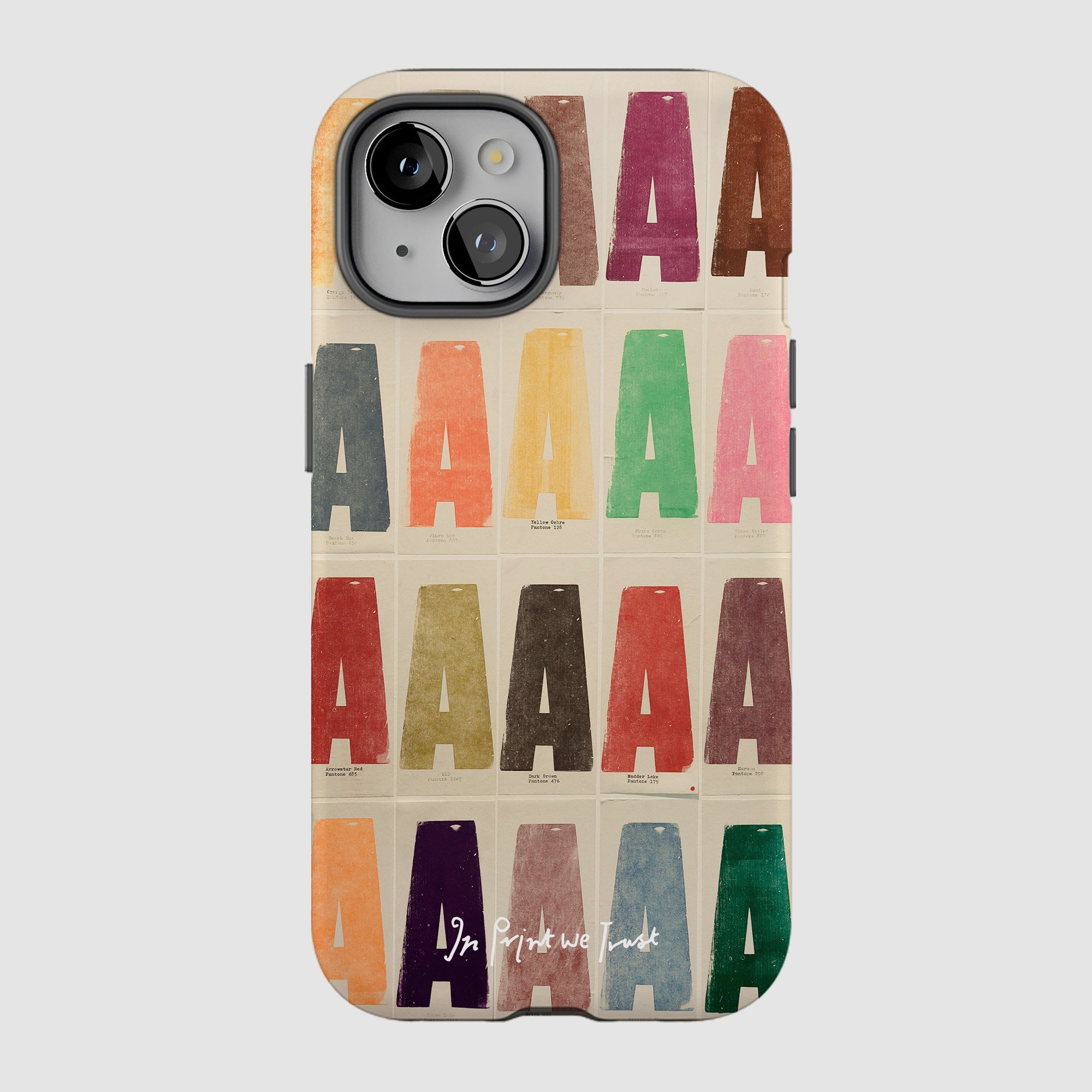 alphabet tough iPhone case - In Print We Trust