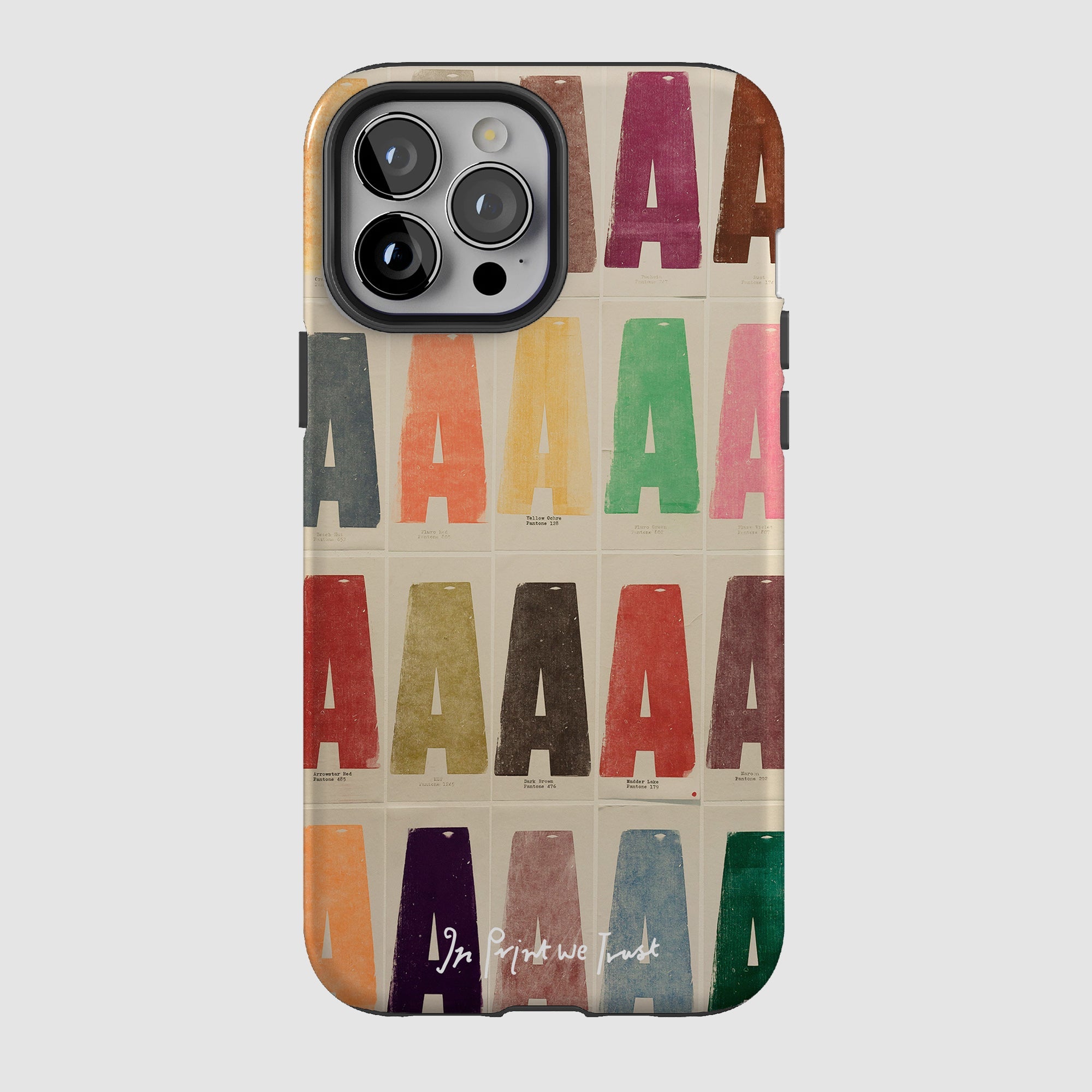 alphabet tough iPhone case - In Print We Trust