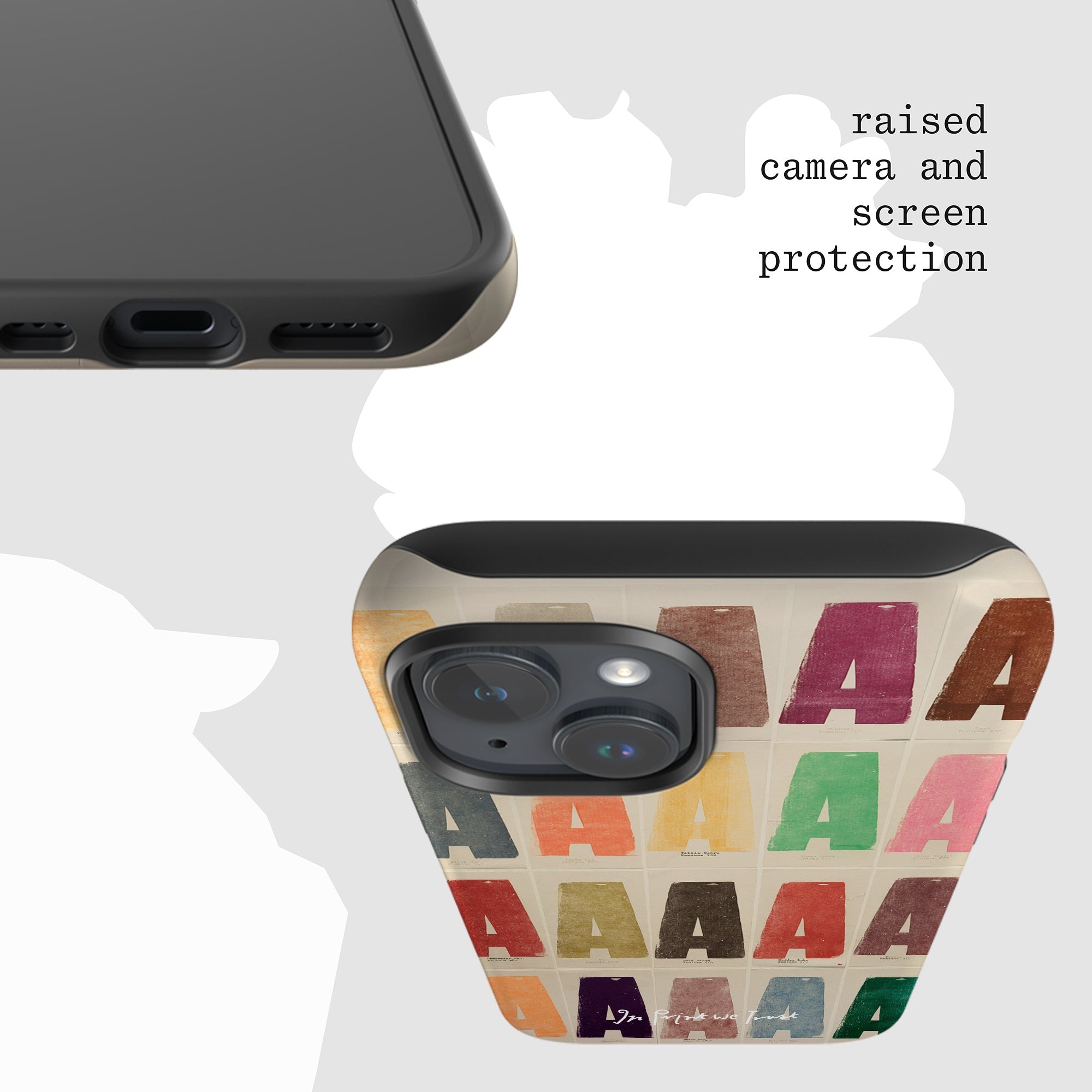 alphabet tough iPhone case - In Print We Trust