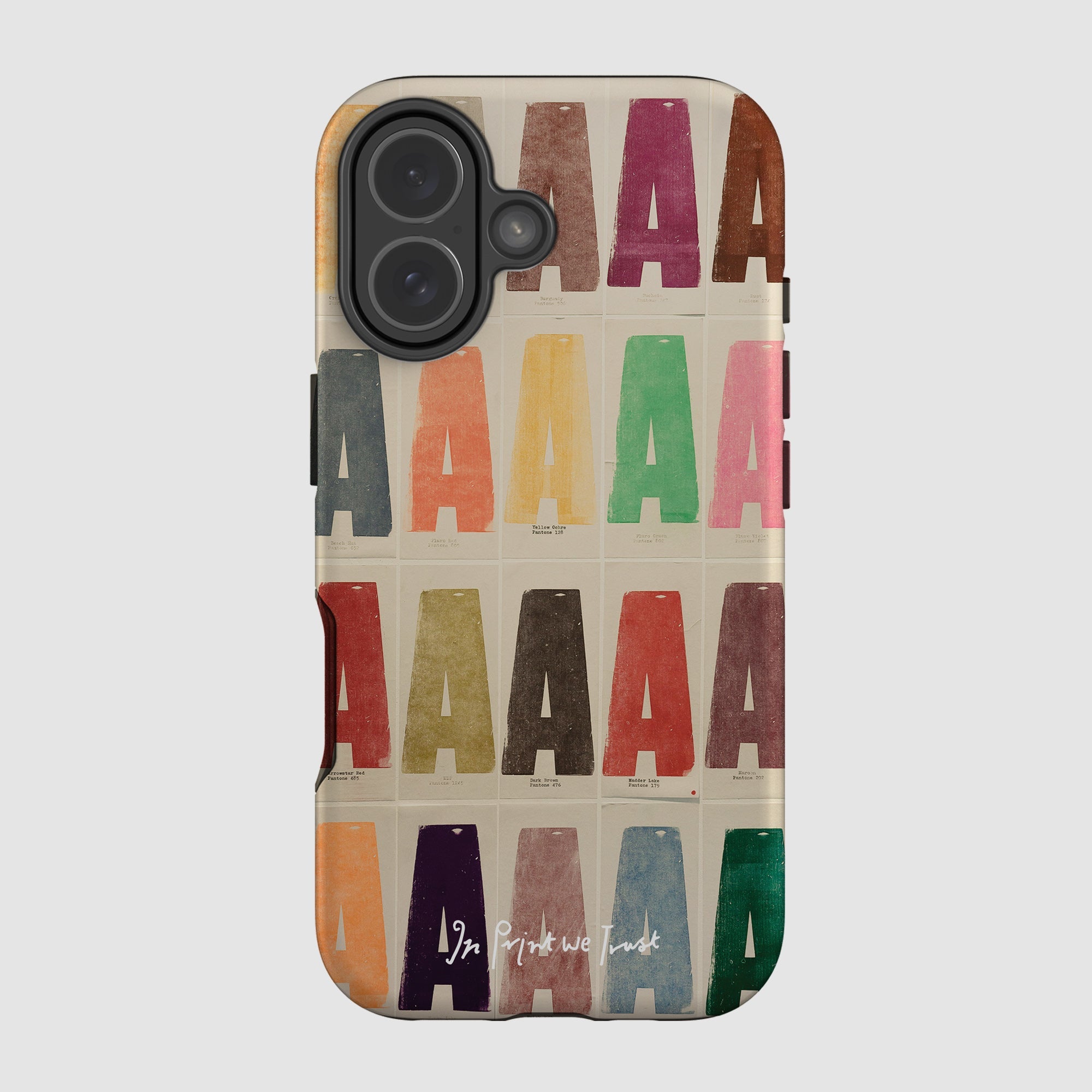 alphabet tough iPhone case - In Print We Trust