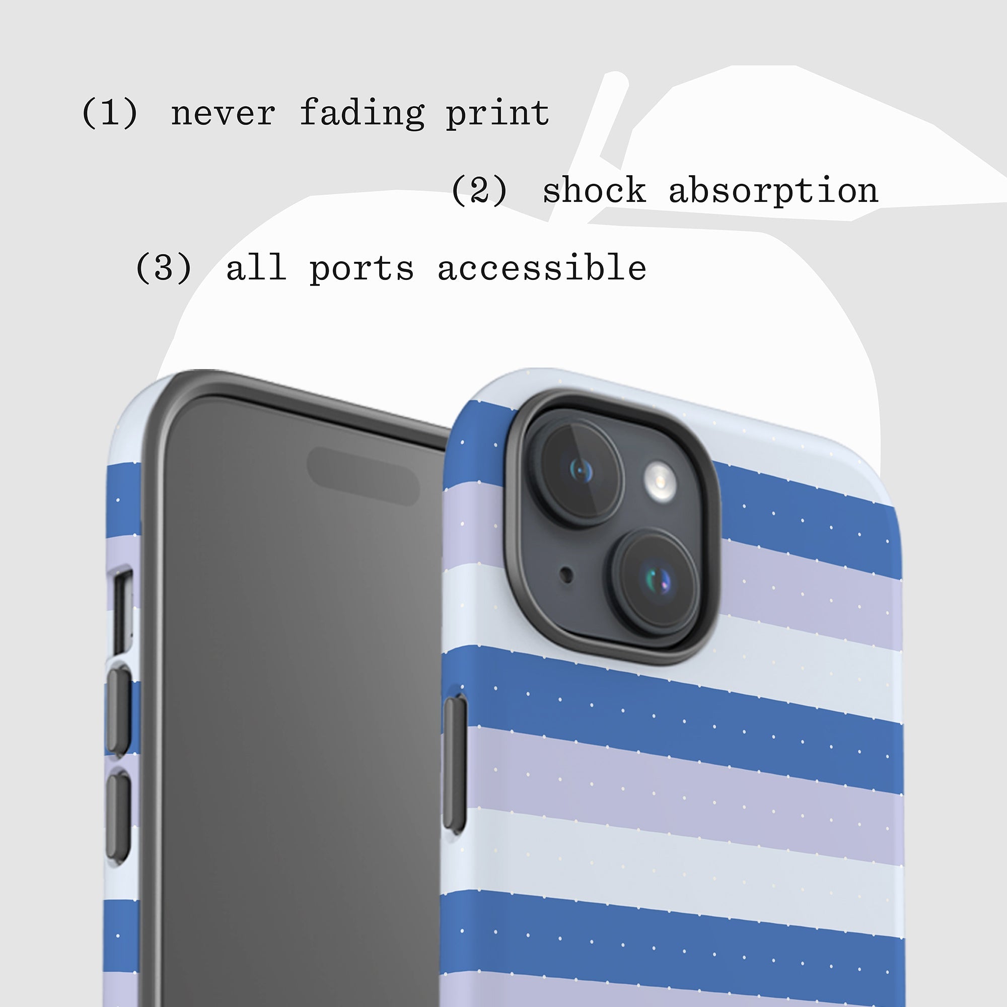 blueberry tough iPhone case - In Print We Trust