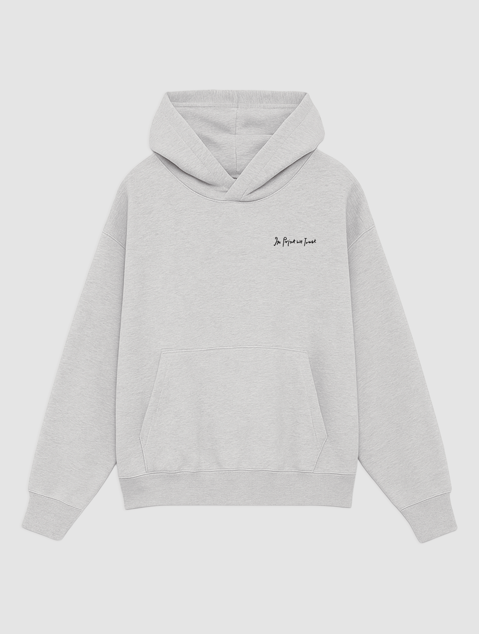 buckle up grey hoodie - In Print We Trust