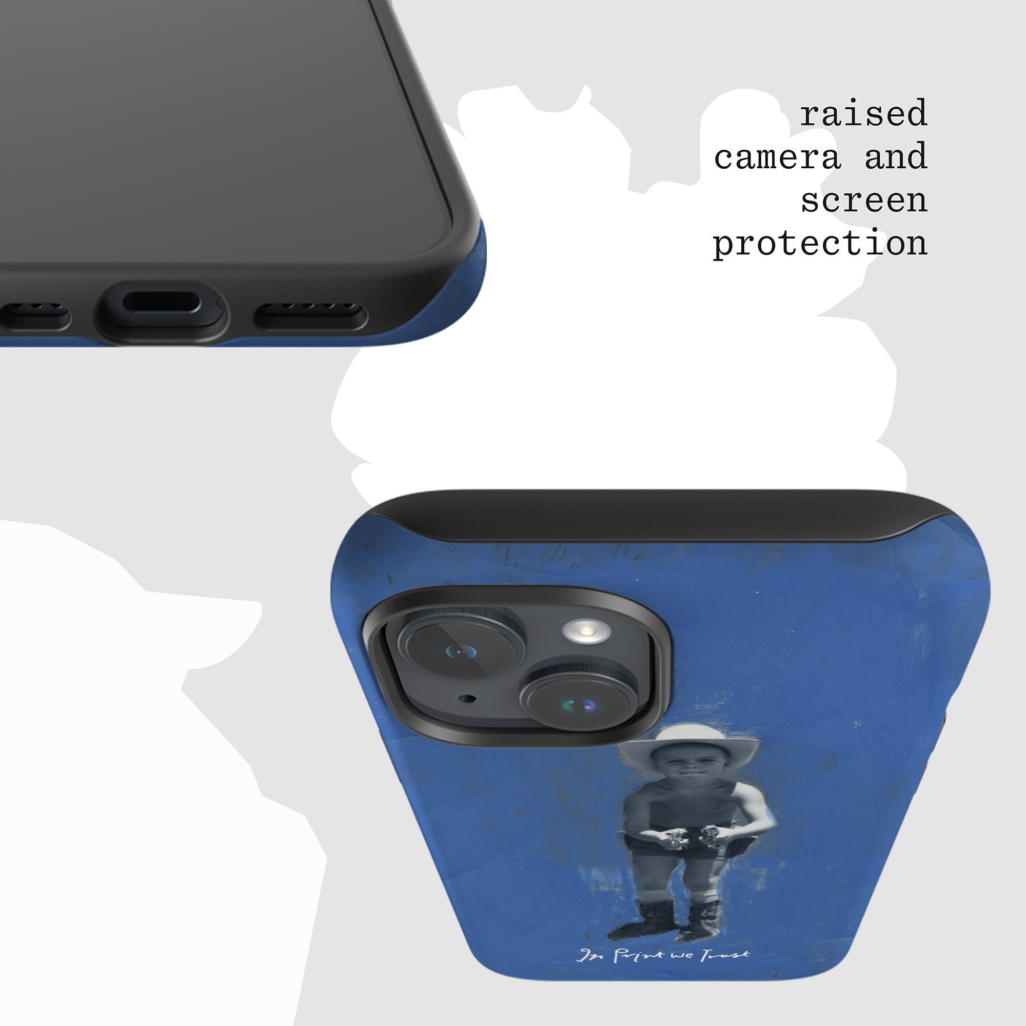 cowboy tough iPhone case - In Print We Trust