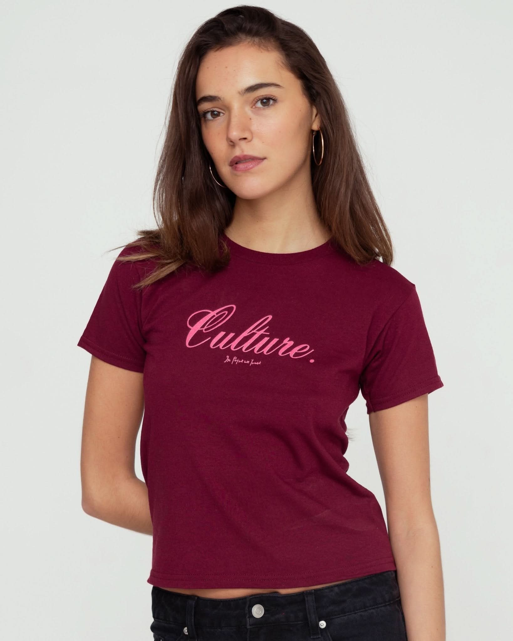 culture baby tee - In Print We Trust