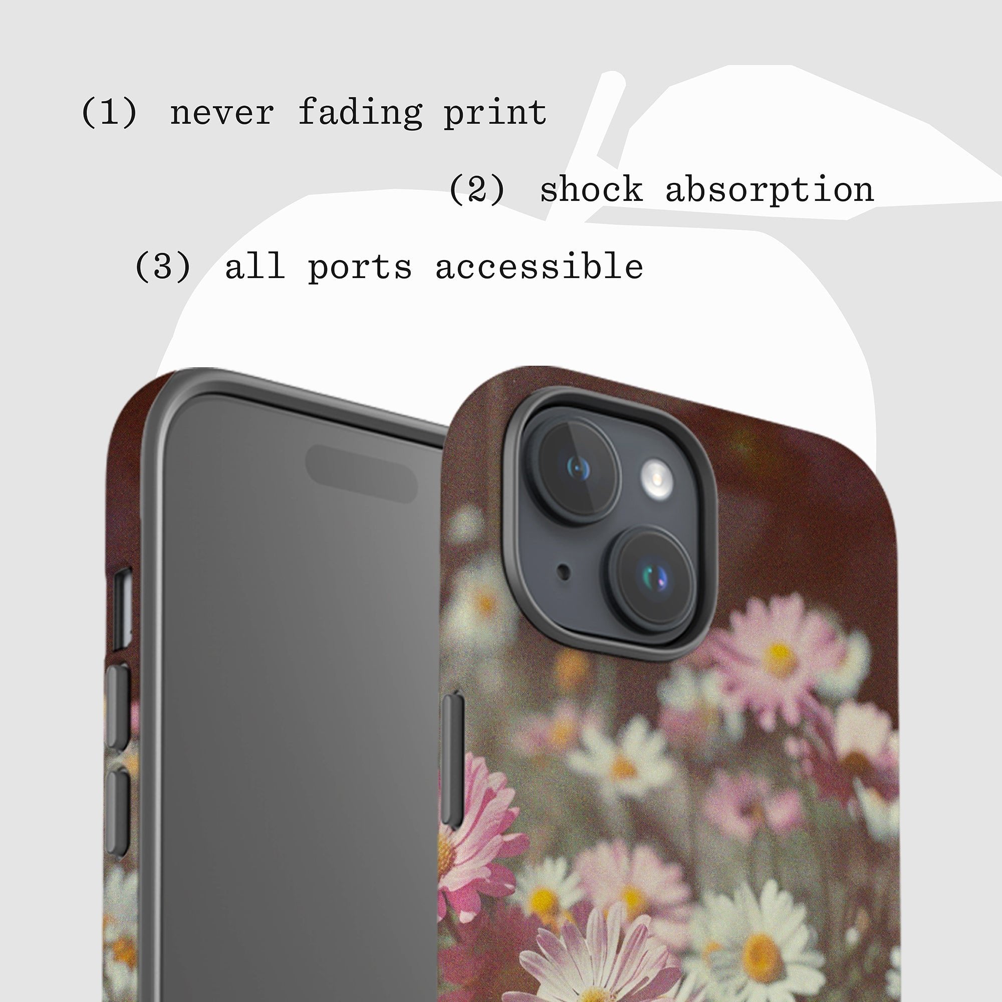 daisy tough iPhone case - In Print We Trust