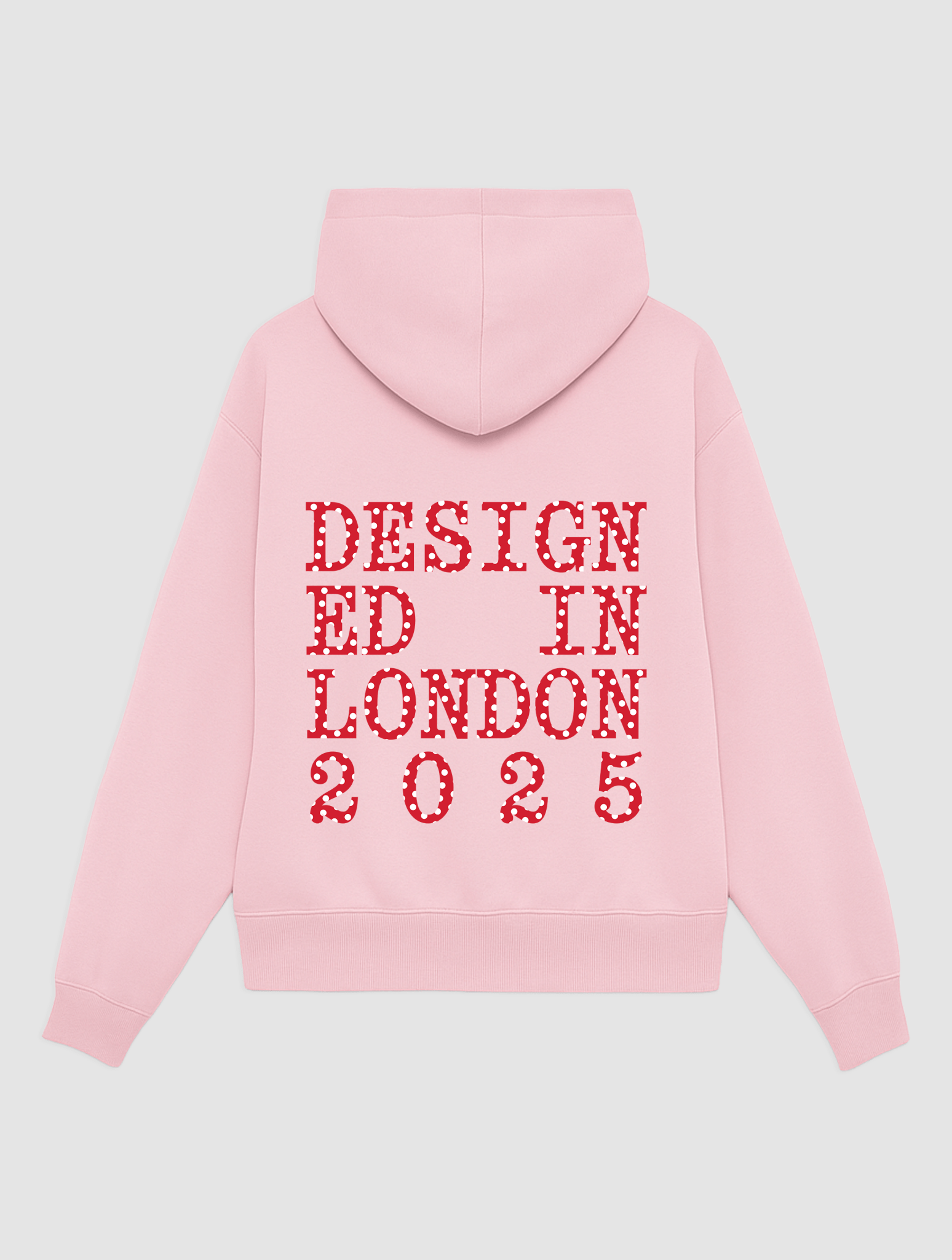 designed in london pink hoodie - In Print We Trust