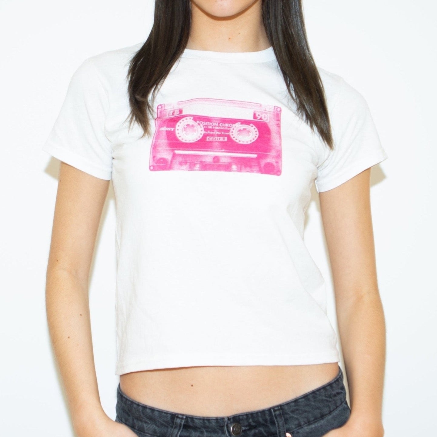 'Face the Music' baby tee - In Print We Trust