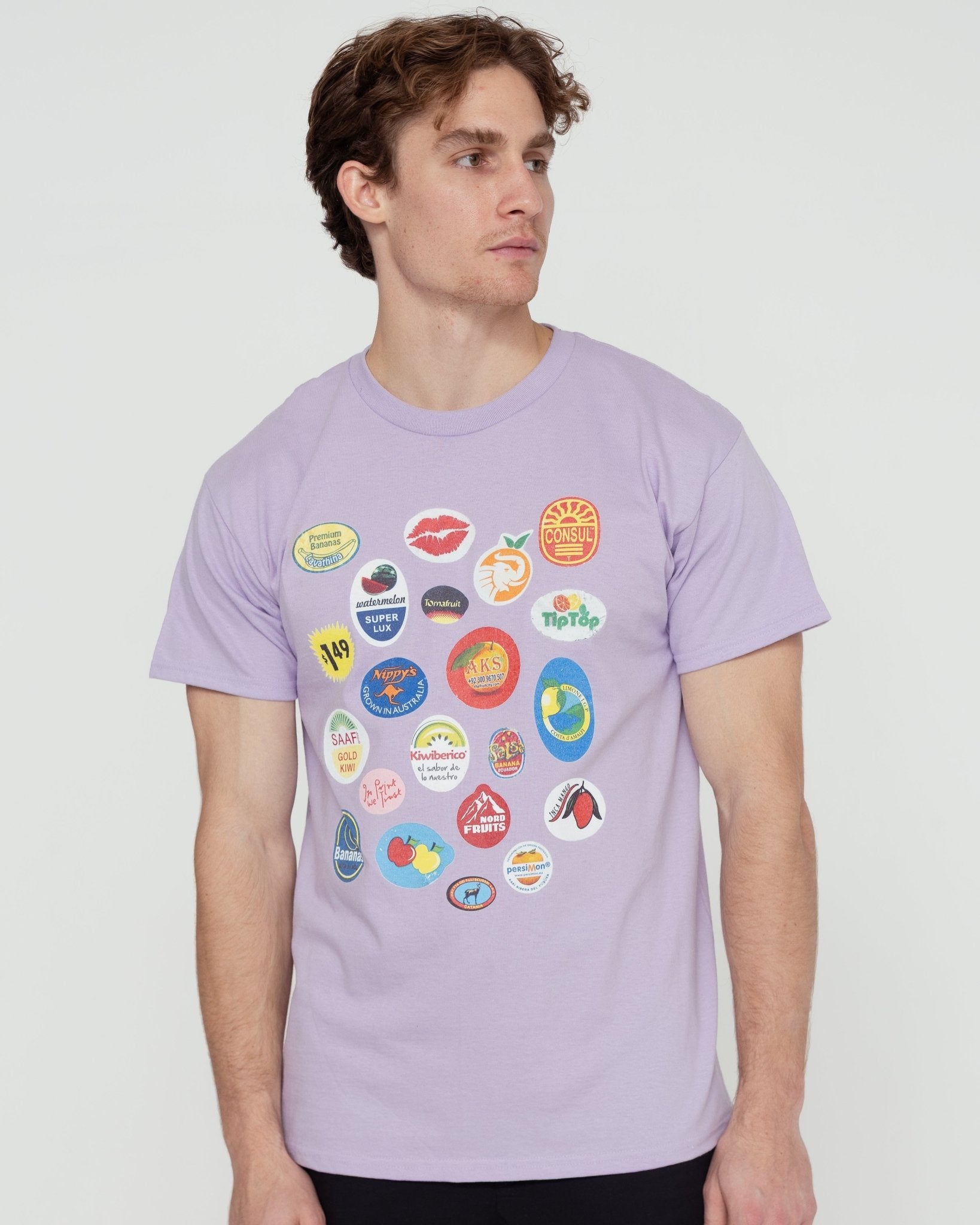 fruit stickers classic tee - In Print We Trust