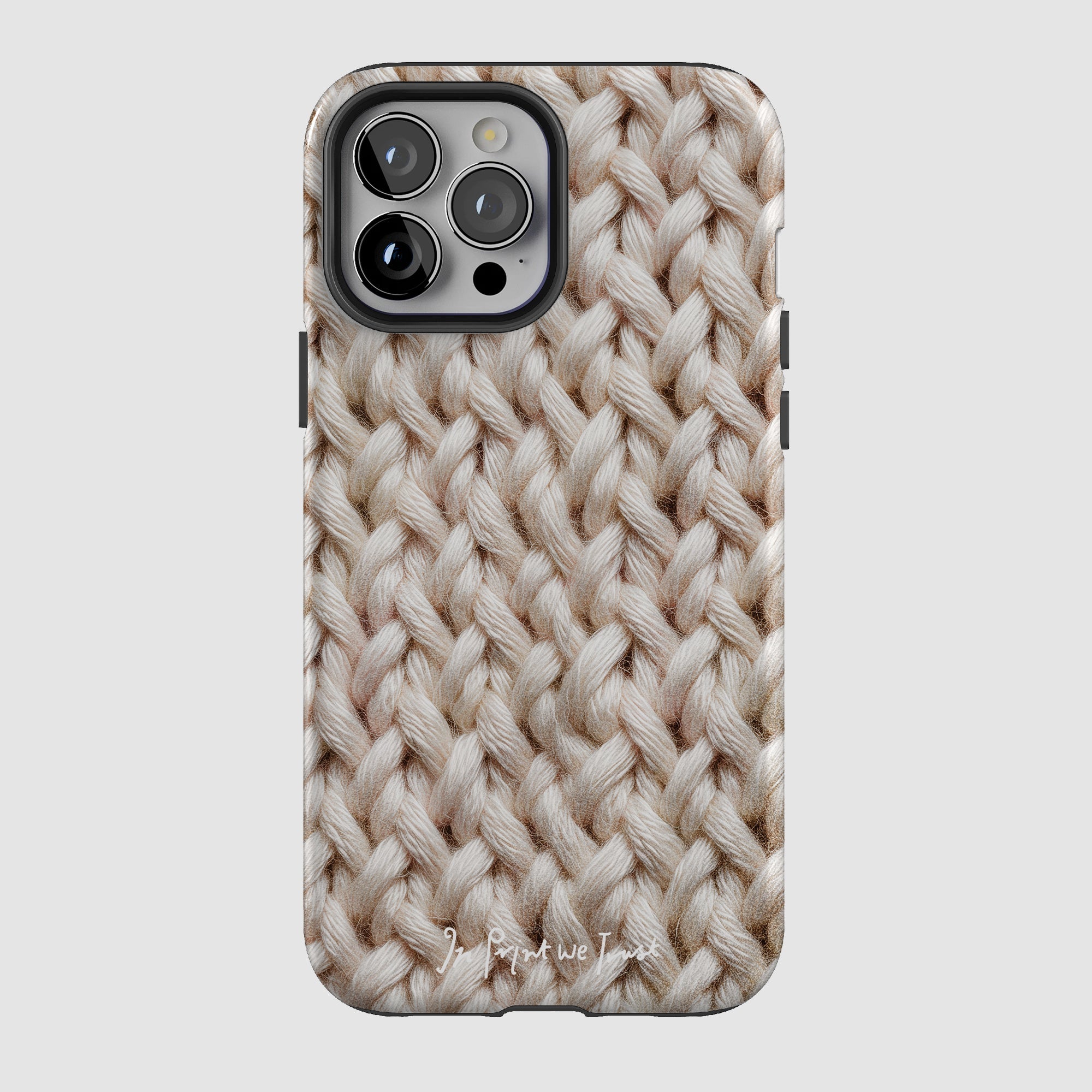 knit tough iPhone case - In Print We Trust