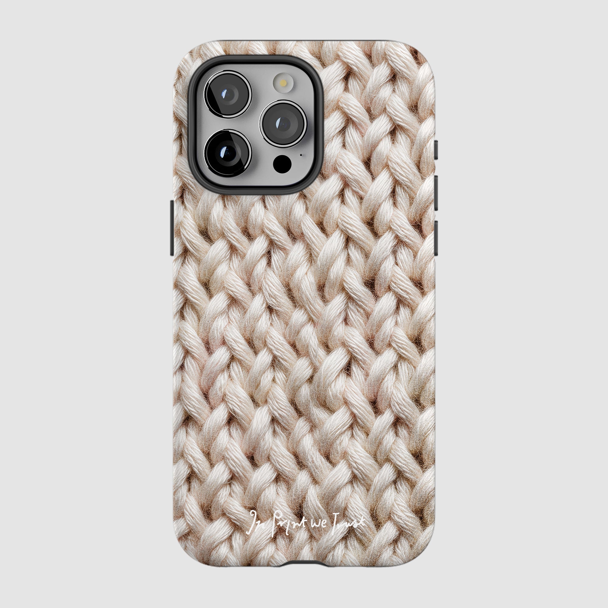 knit tough iPhone case - In Print We Trust