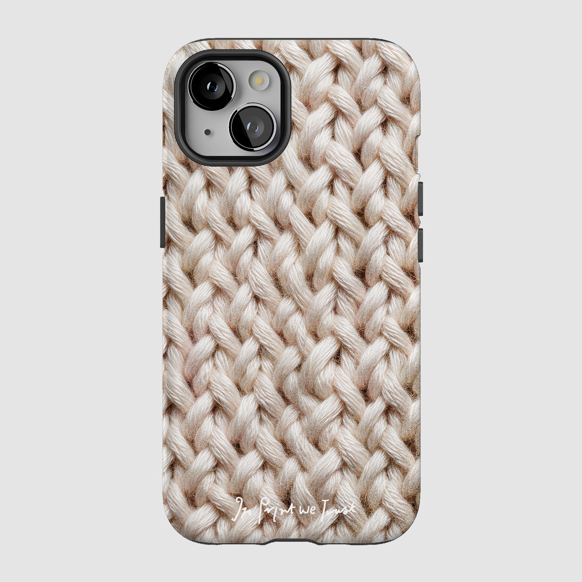 knit tough iPhone case - In Print We Trust