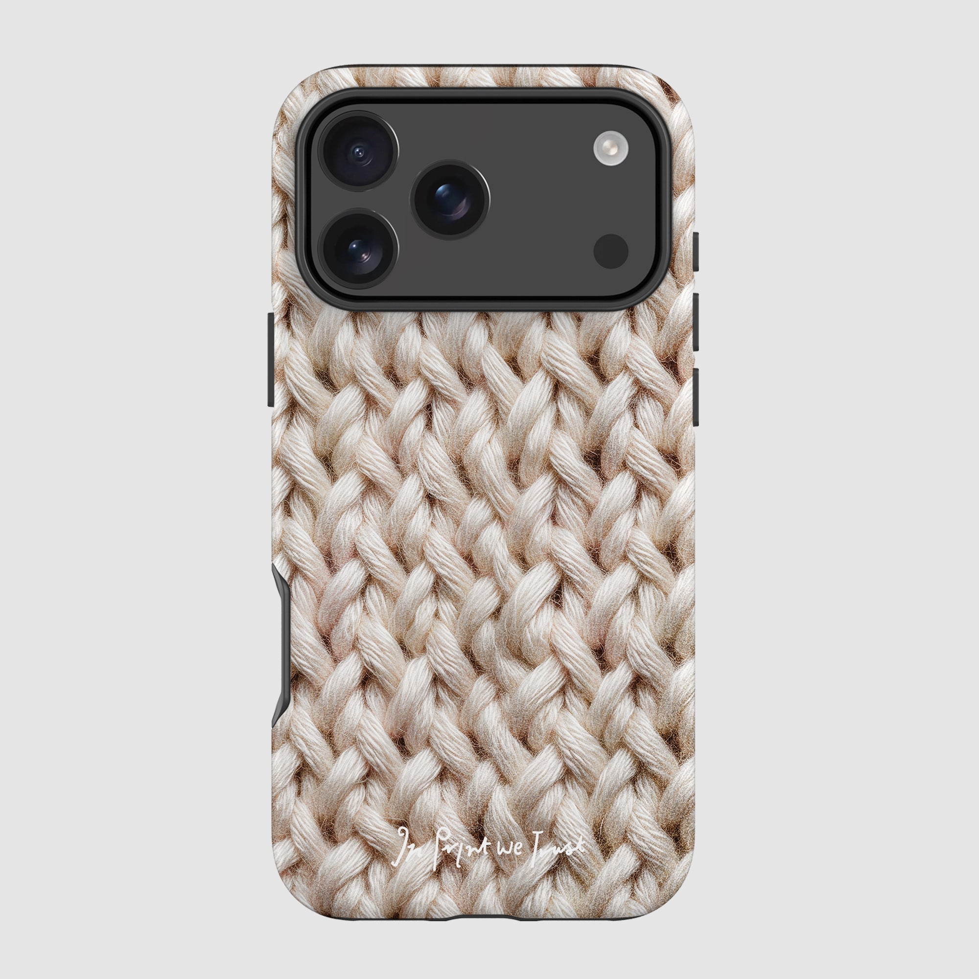 knit tough iPhone case - In Print We Trust