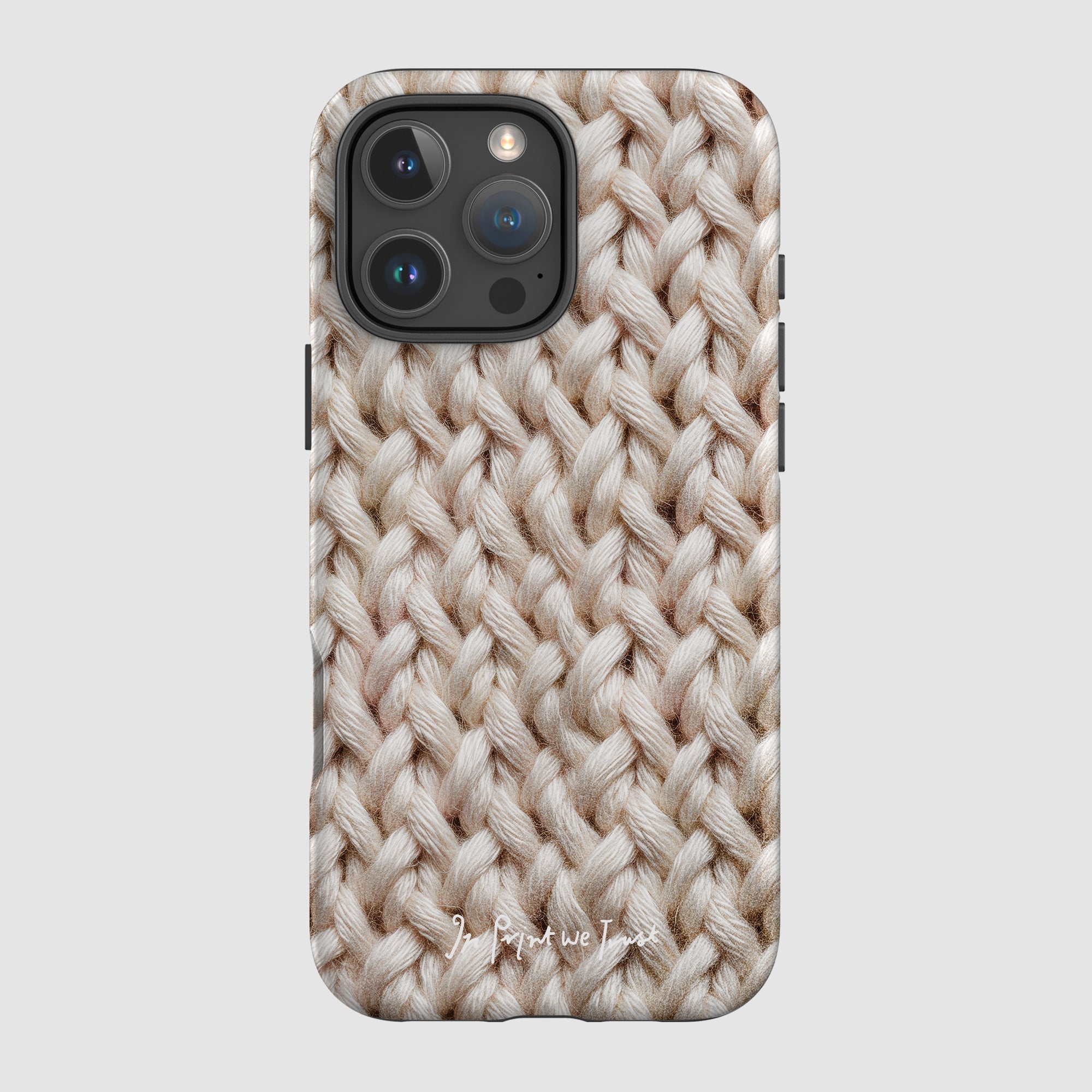 knit tough iPhone case - In Print We Trust