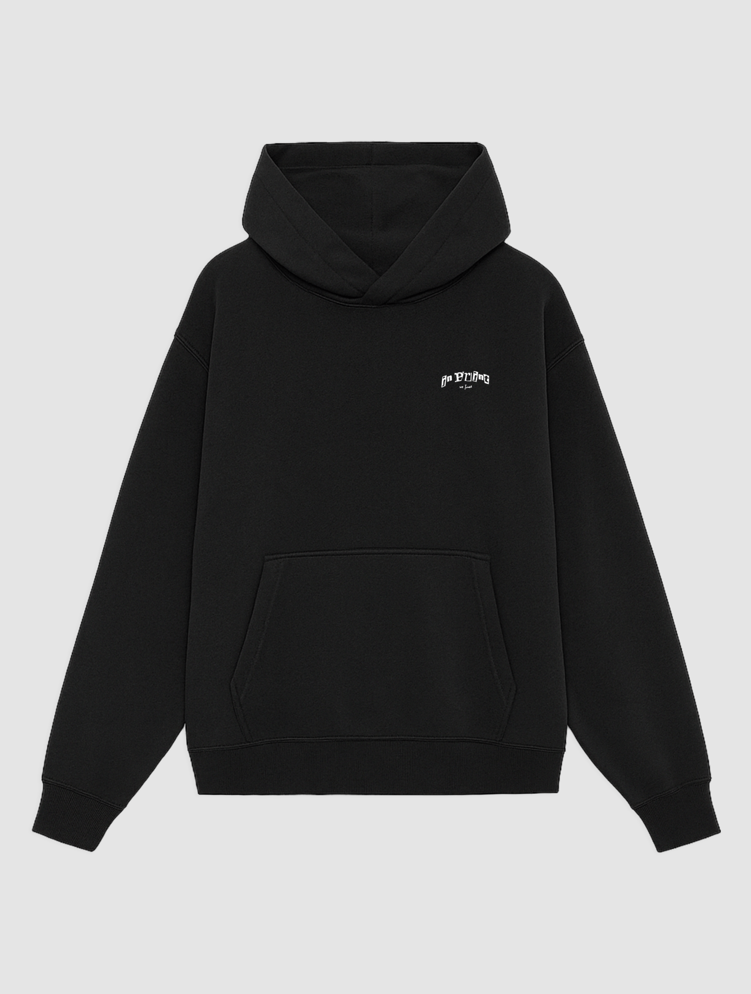 letterpress black hoodie - In Print We Trust