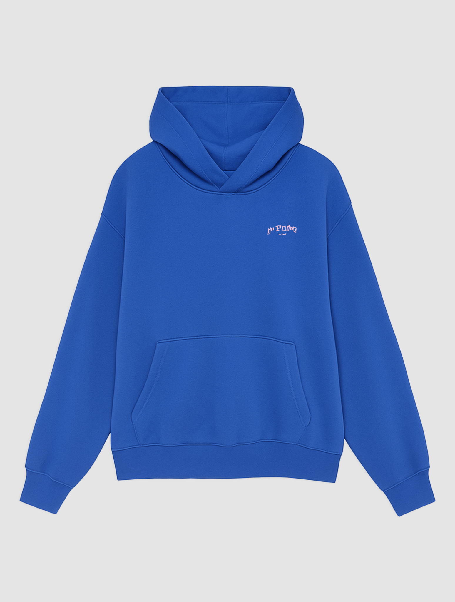 letterpress blue hoodie - In Print We Trust