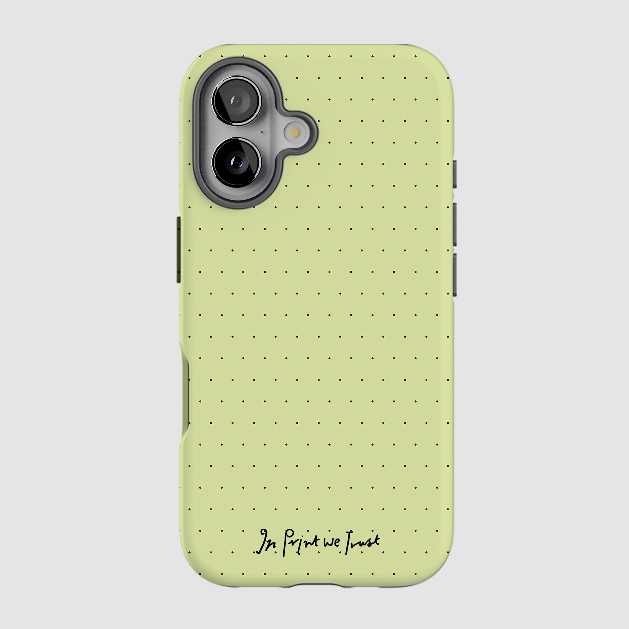 lime tough iPhone case - In Print We Trust