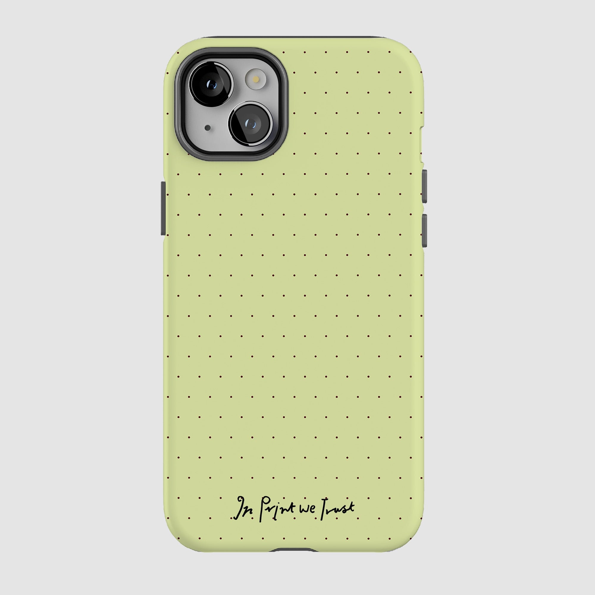 lime tough iPhone case - In Print We Trust