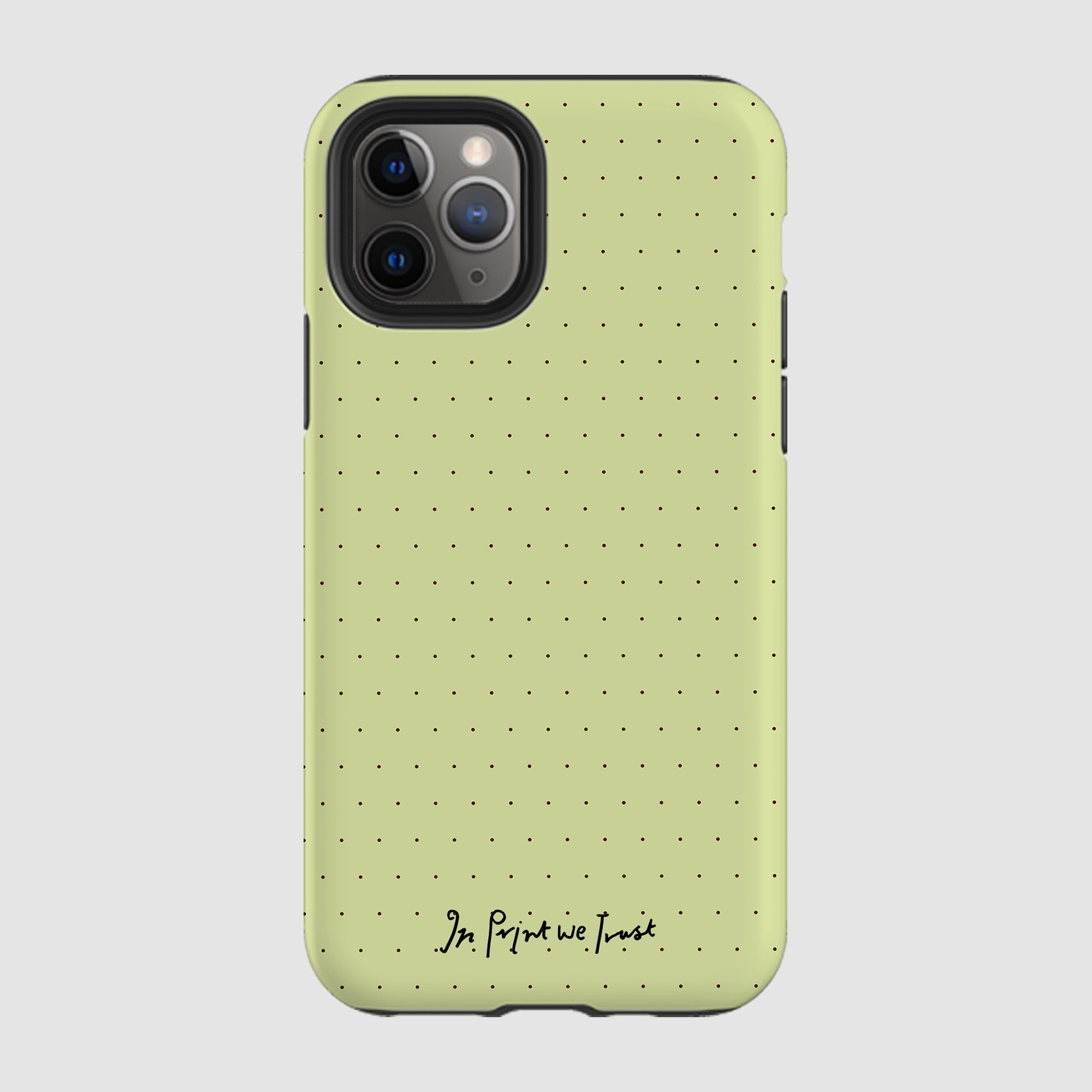 lime tough iPhone case - In Print We Trust