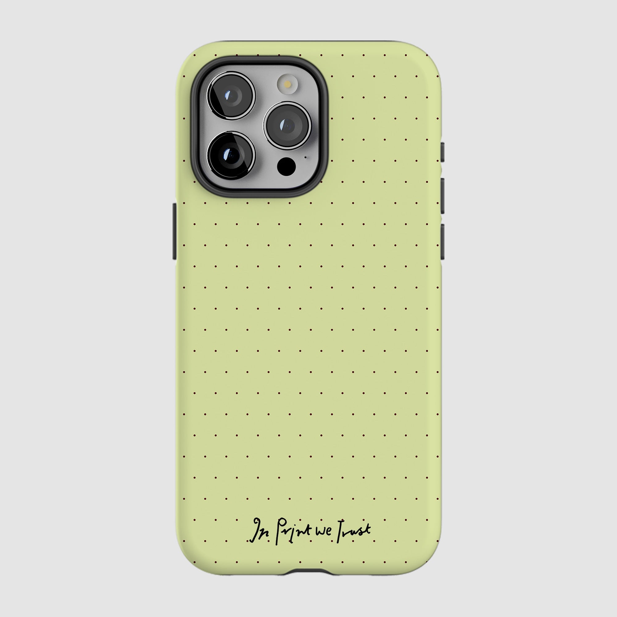 lime tough iPhone case - In Print We Trust