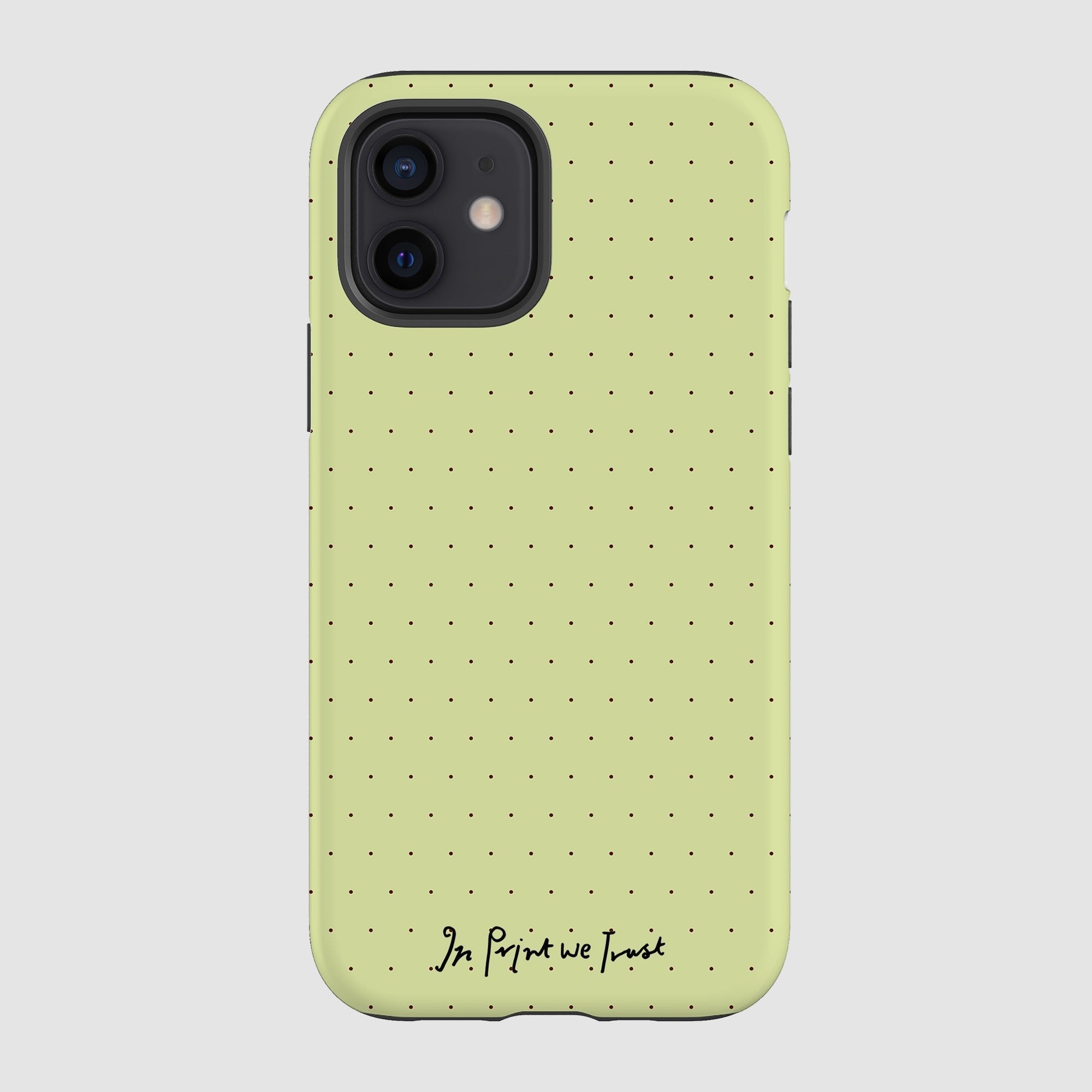 lime tough iPhone case - In Print We Trust
