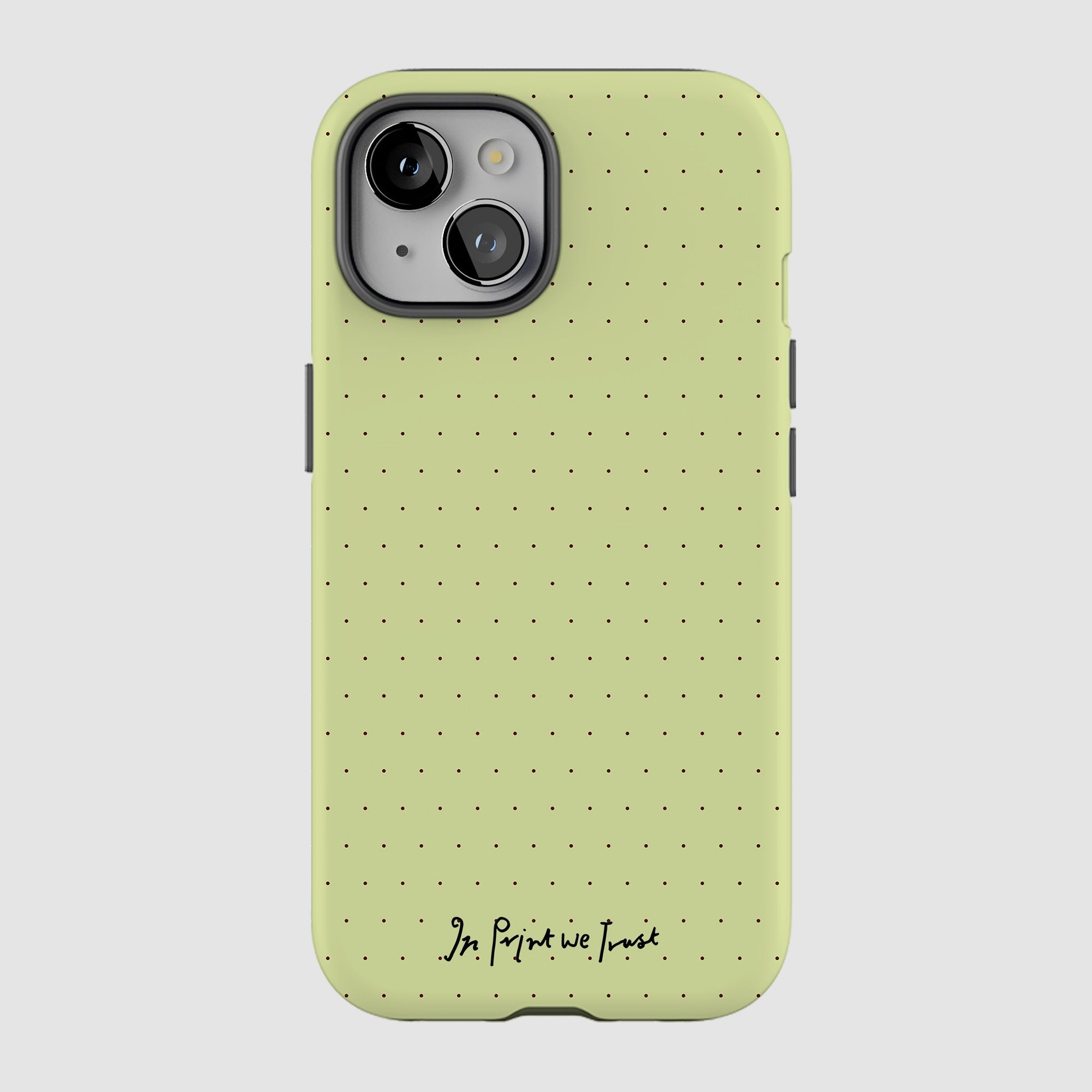 lime tough iPhone case - In Print We Trust