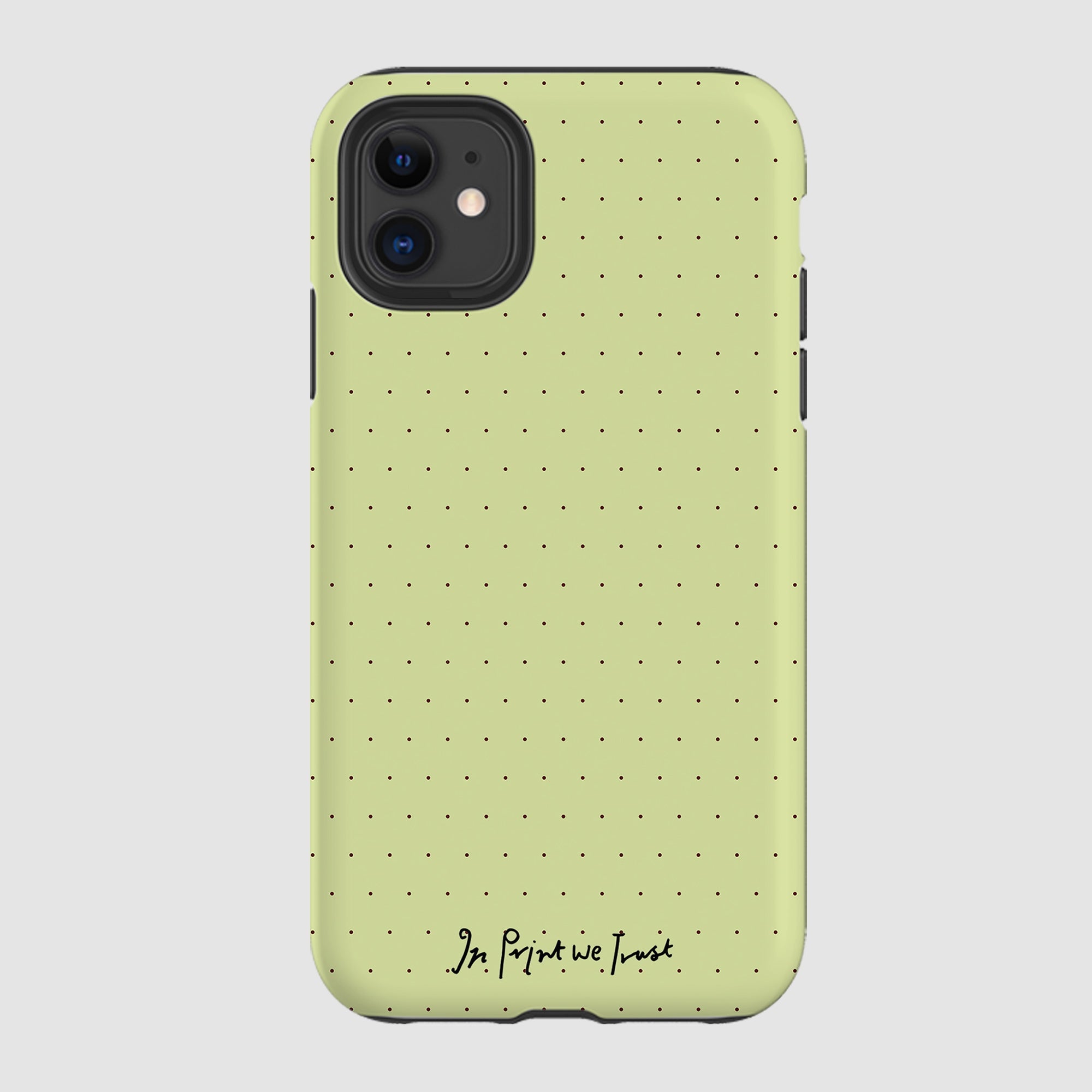 lime tough iPhone case - In Print We Trust