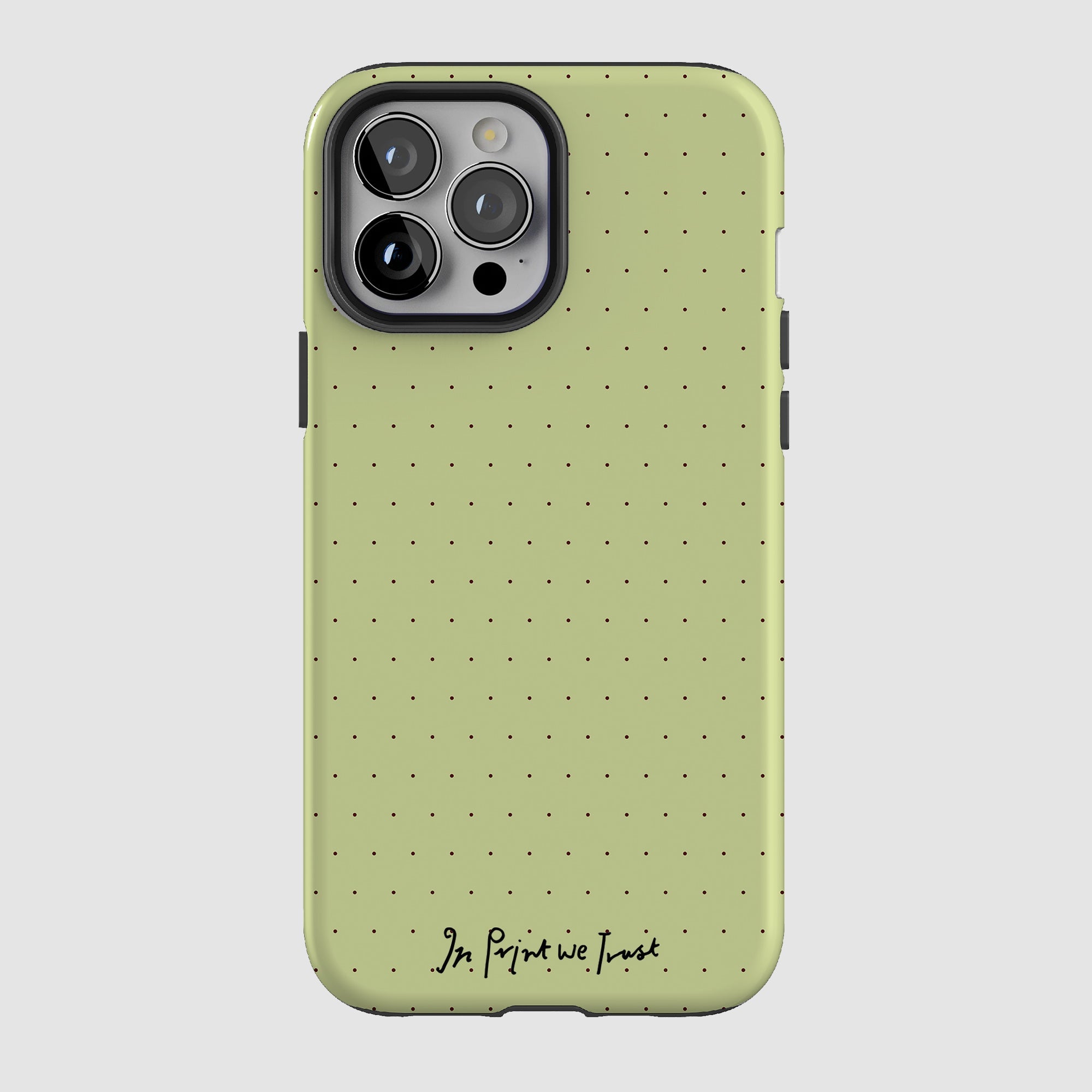 lime tough iPhone case - In Print We Trust