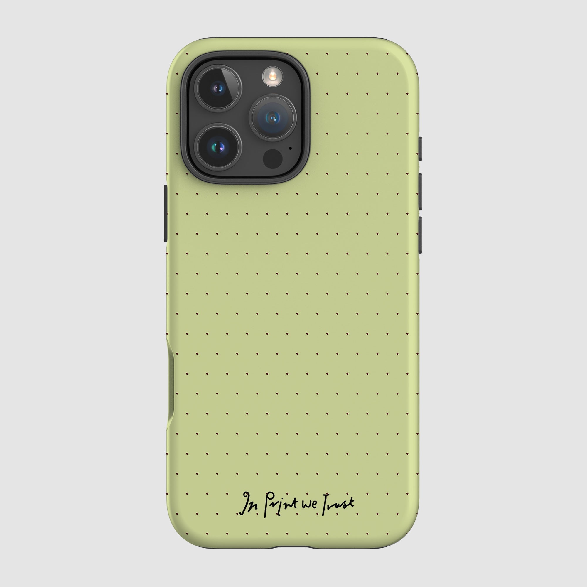 lime tough iPhone case - In Print We Trust