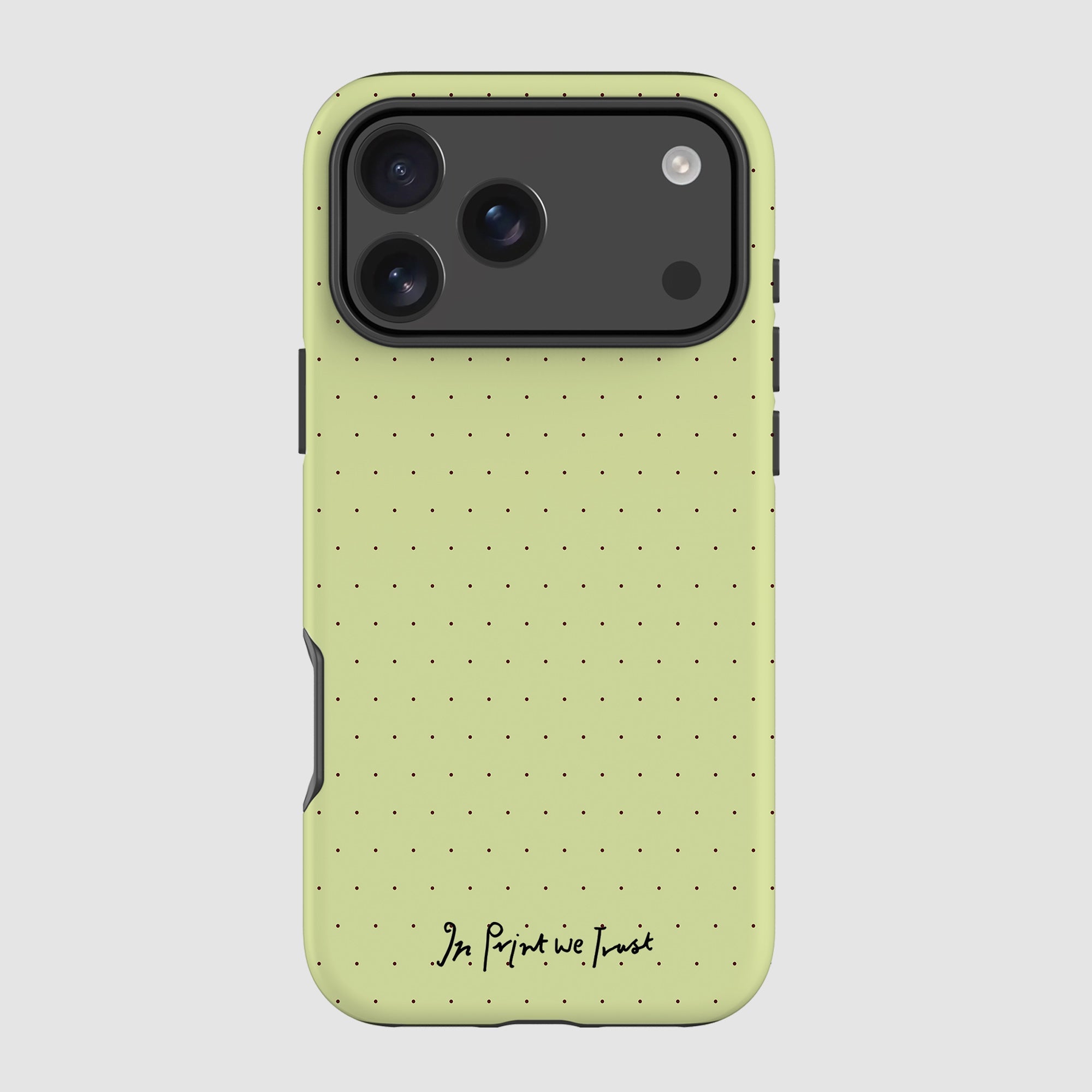 lime tough iPhone case - In Print We Trust