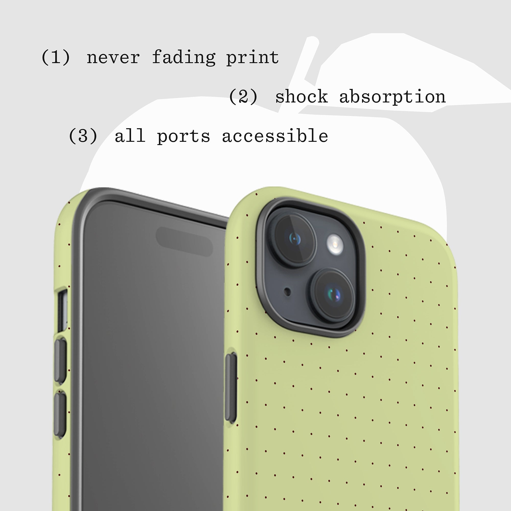lime tough iPhone case - In Print We Trust