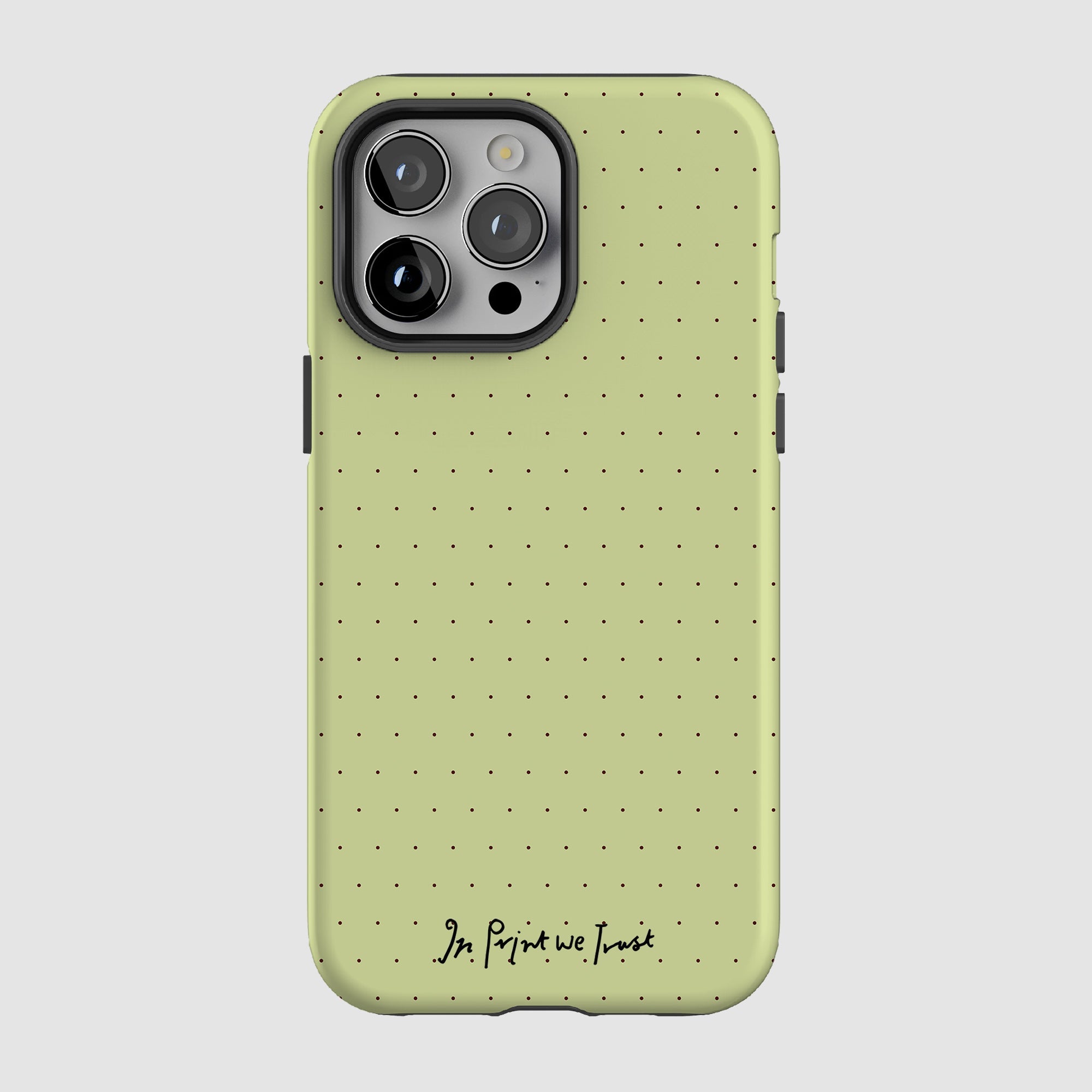 lime tough iPhone case - In Print We Trust