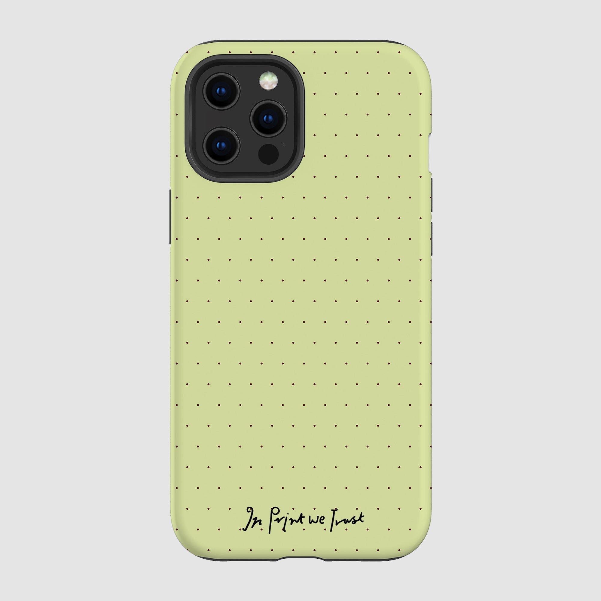 lime tough iPhone case - In Print We Trust