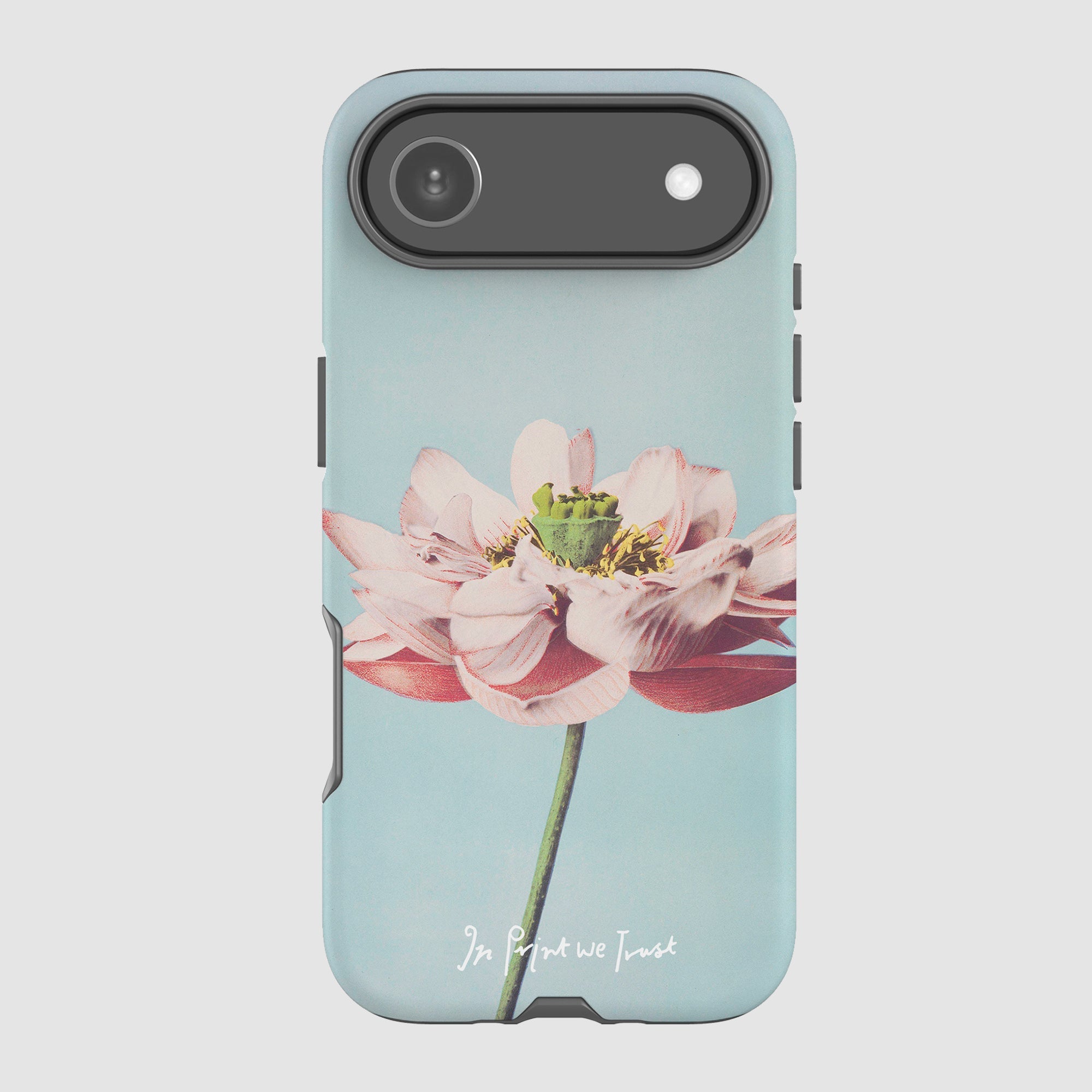 lotus tough iPhone case - In Print We Trust