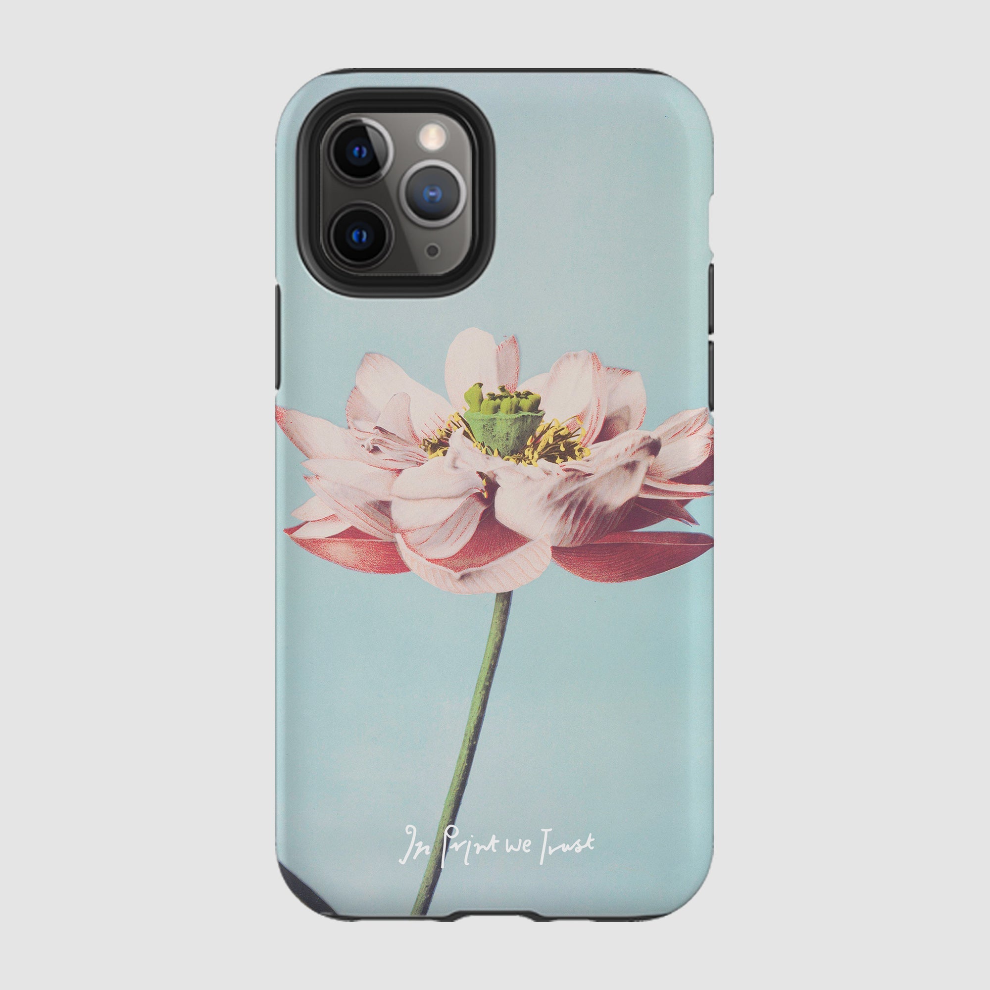 lotus tough iPhone case - In Print We Trust