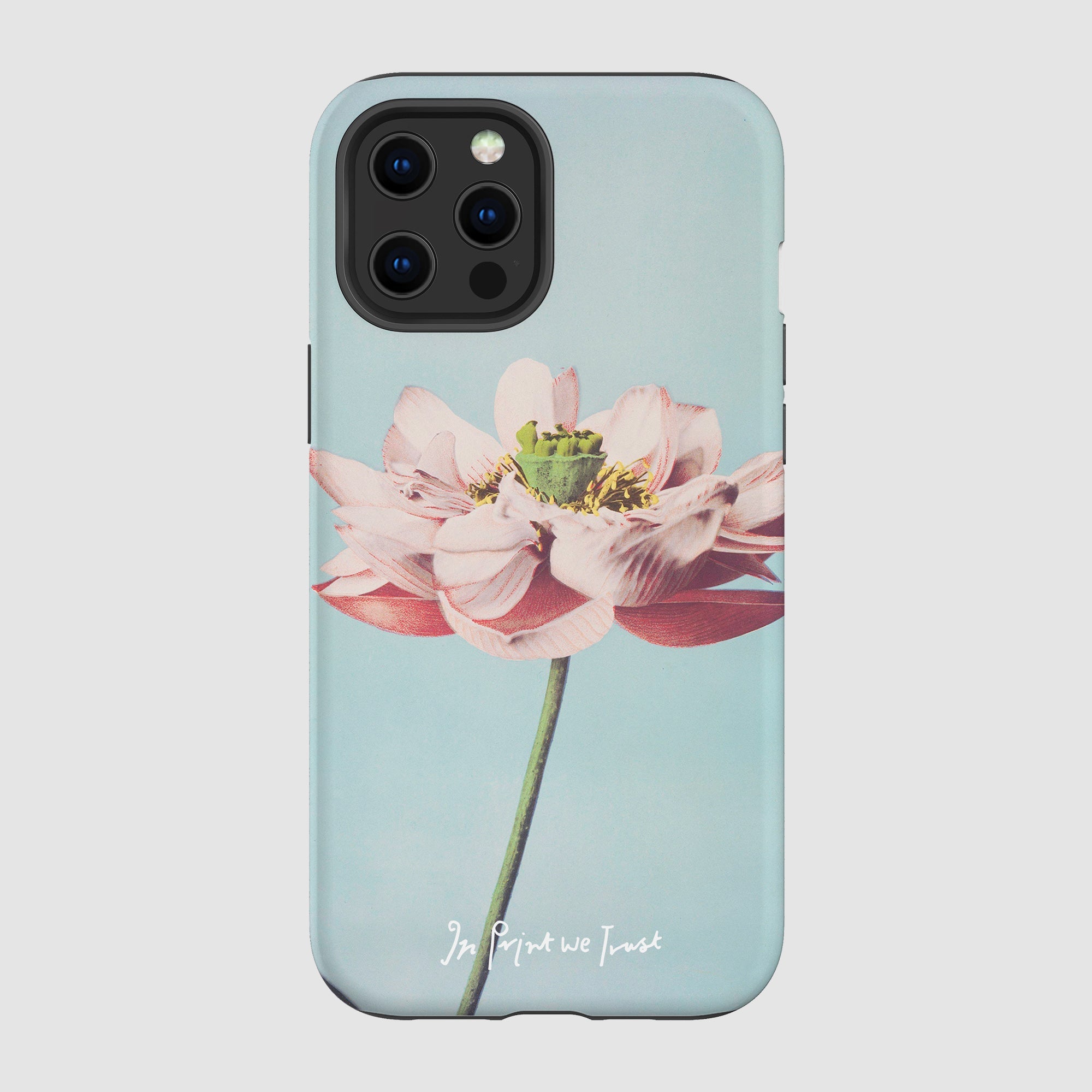 lotus tough iPhone case - In Print We Trust