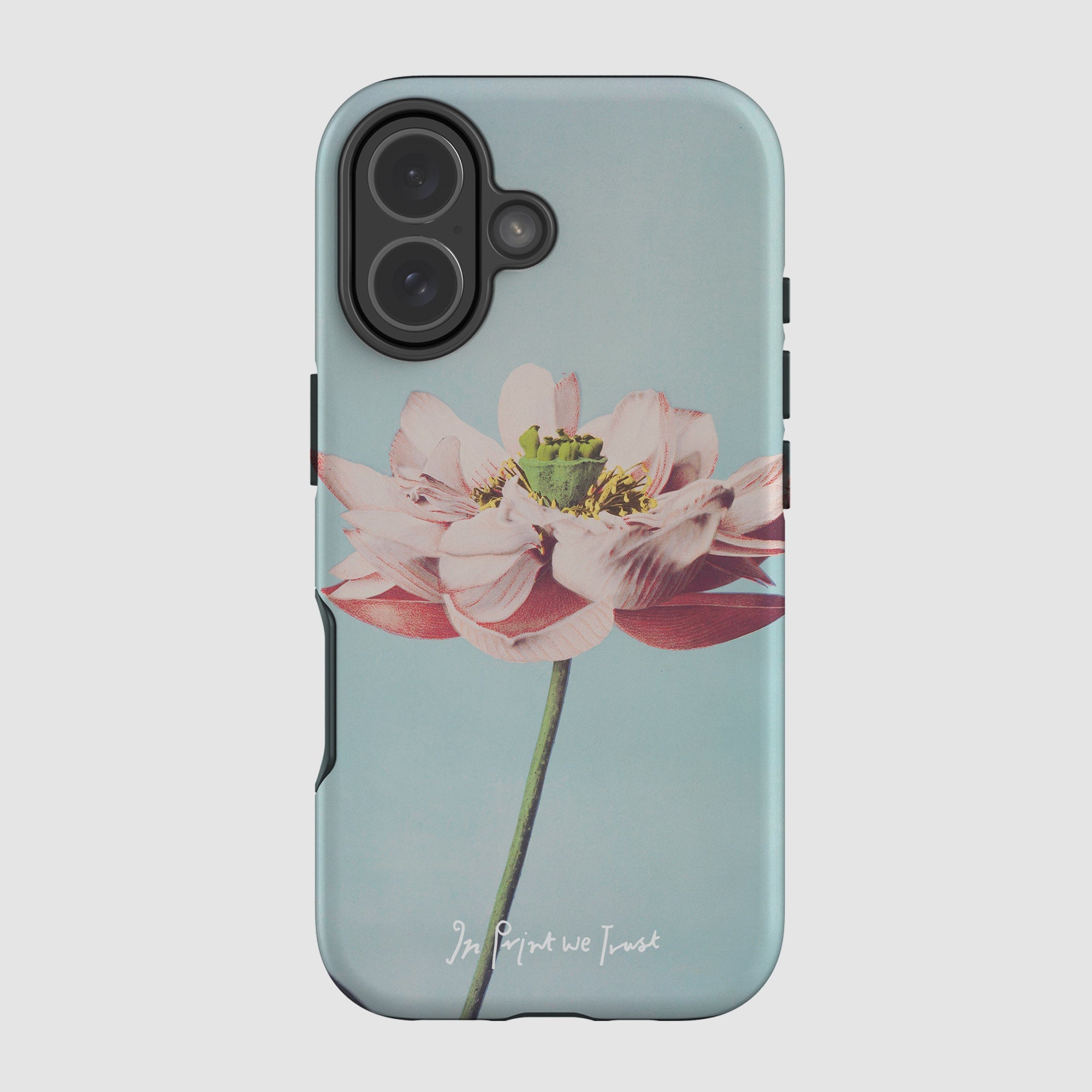 lotus tough iPhone case - In Print We Trust