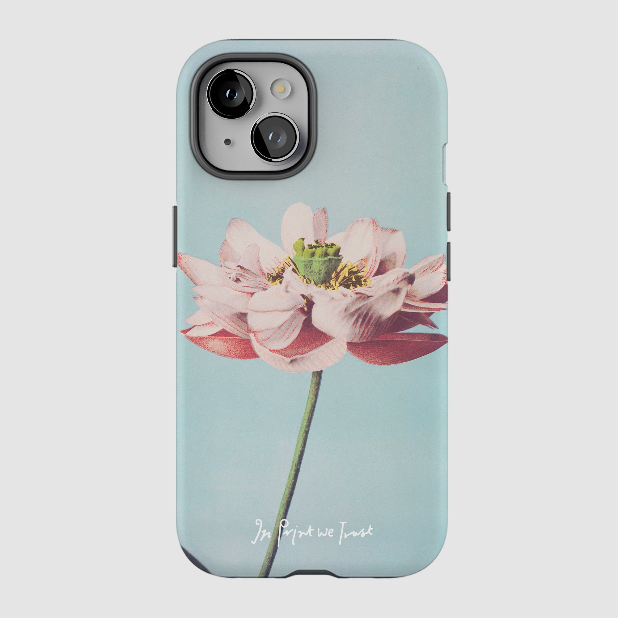 lotus tough iPhone case - In Print We Trust