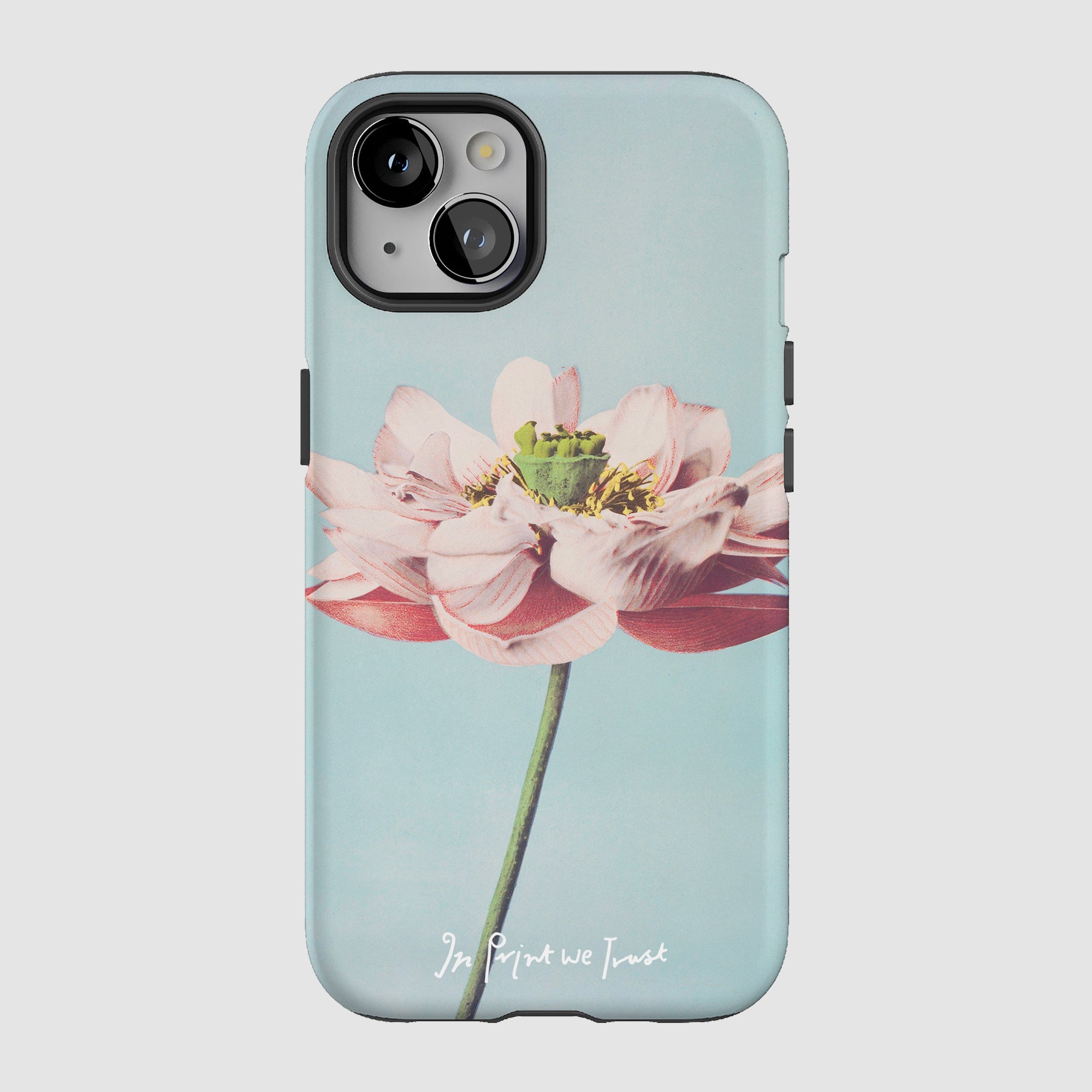 lotus tough iPhone case - In Print We Trust