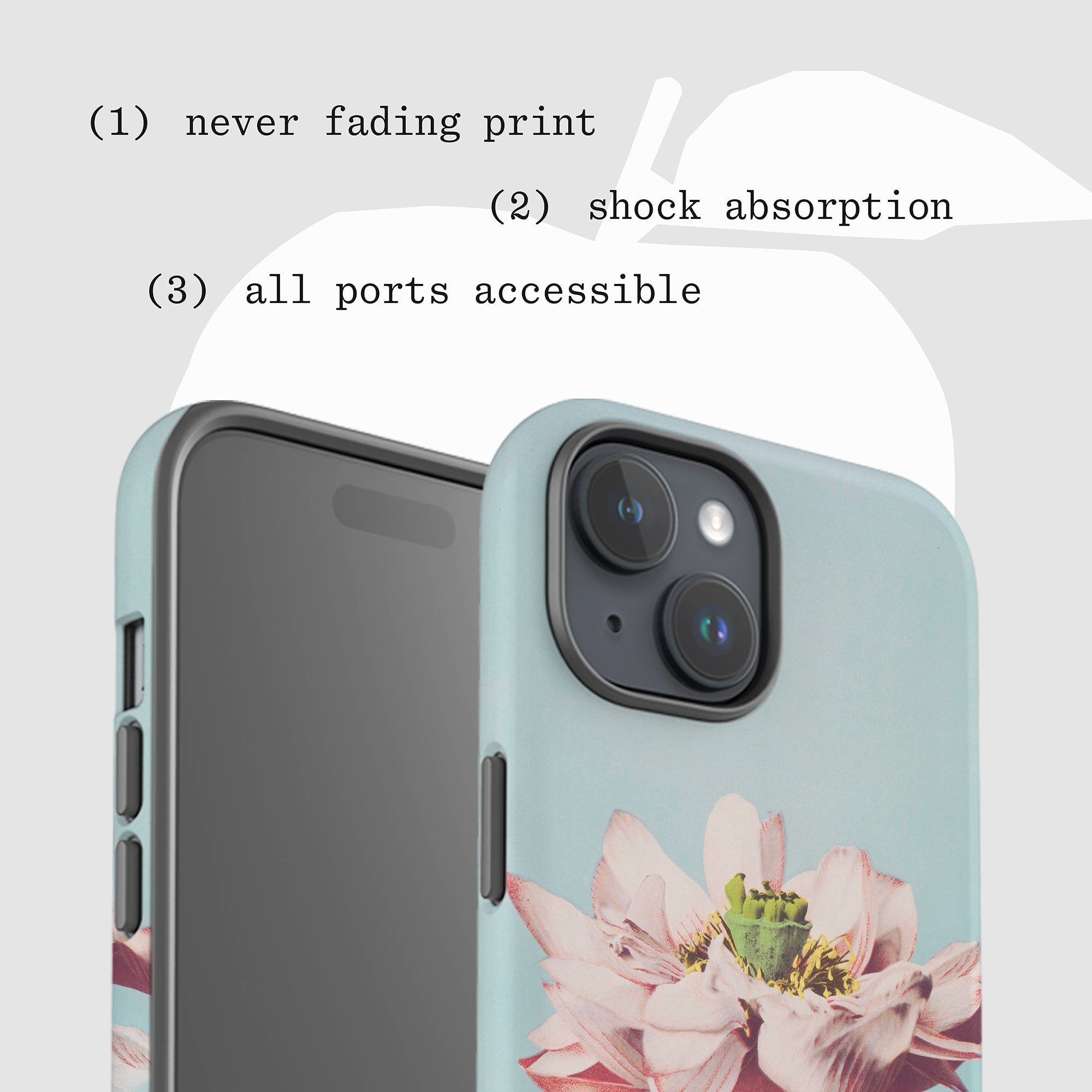 lotus tough iPhone case - In Print We Trust