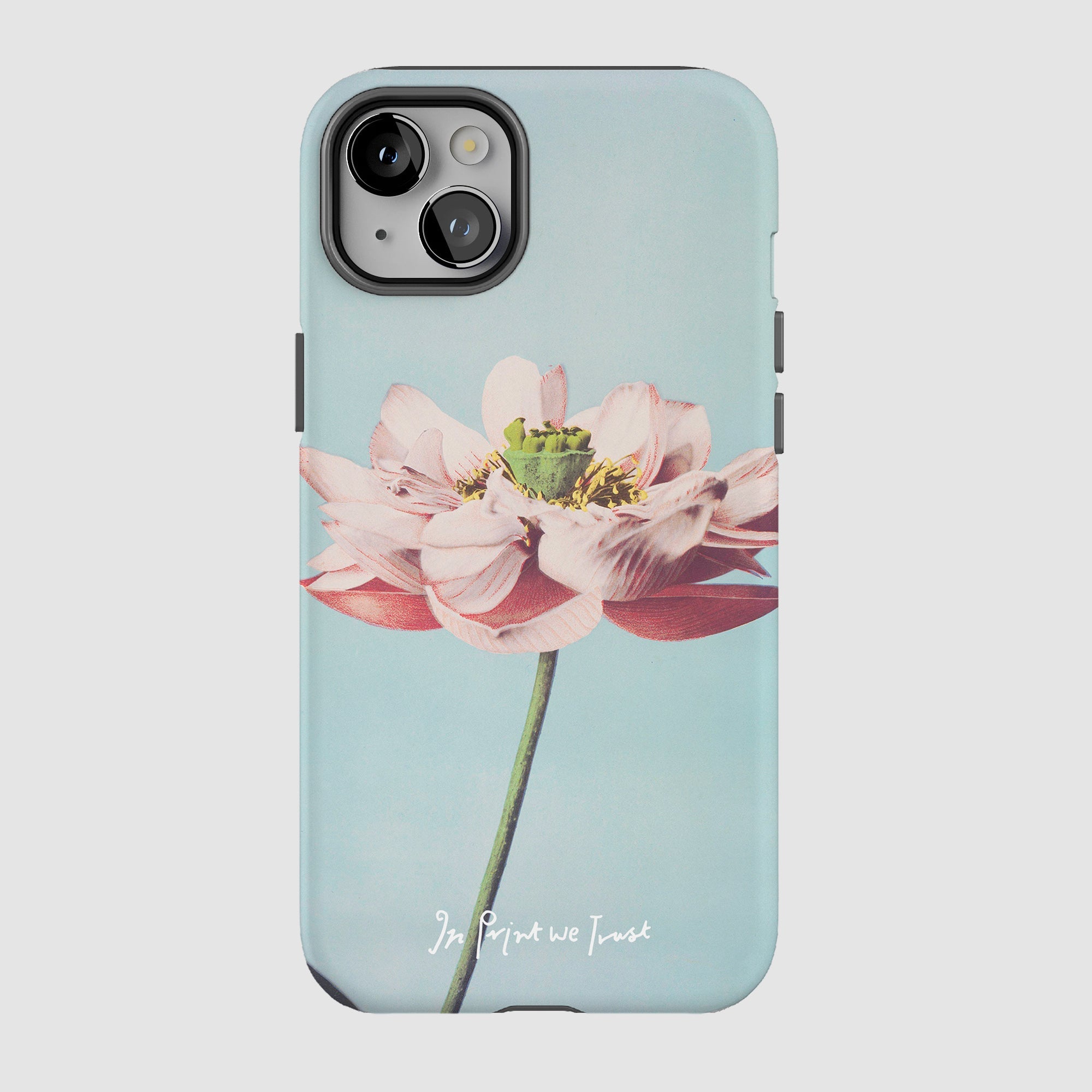 lotus tough iPhone case - In Print We Trust