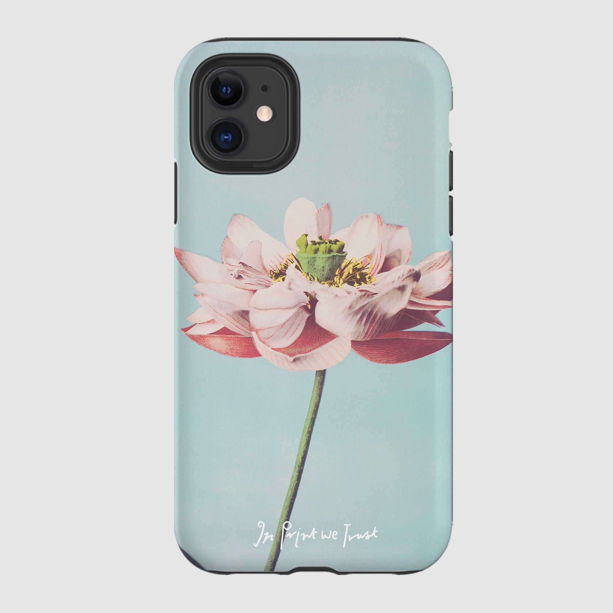 lotus tough iPhone case - In Print We Trust