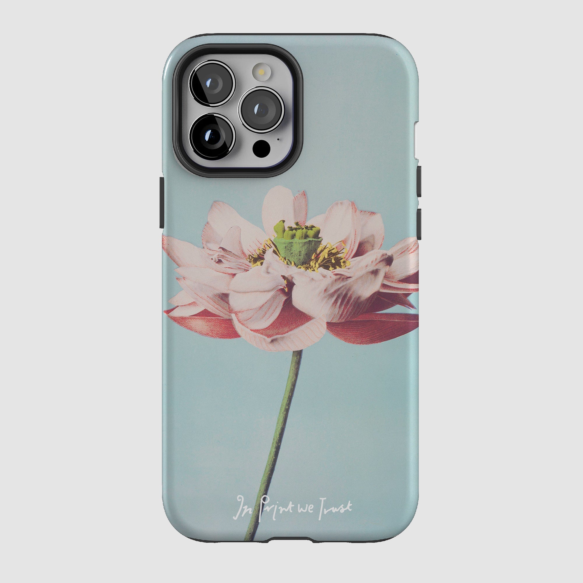 lotus tough iPhone case - In Print We Trust