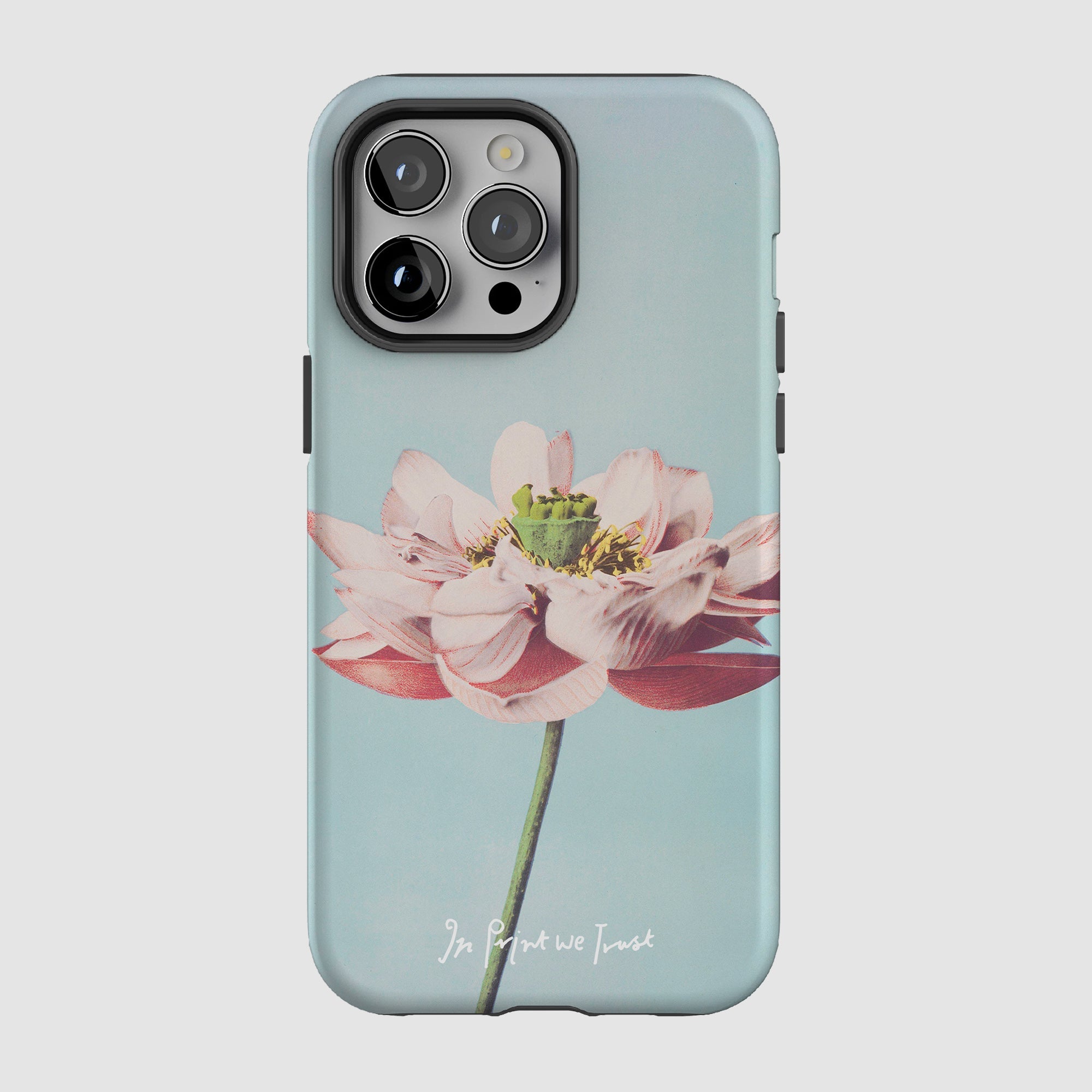 lotus tough iPhone case - In Print We Trust