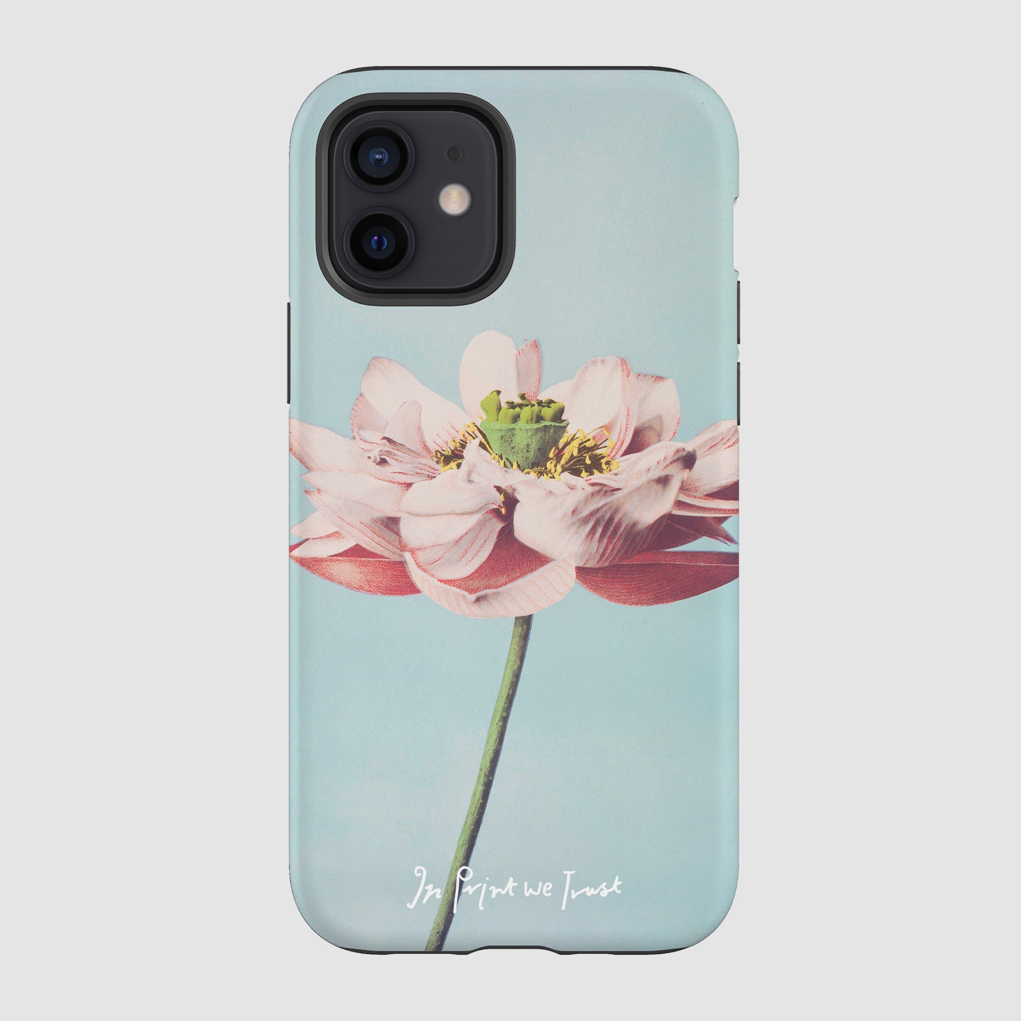 lotus tough iPhone case - In Print We Trust