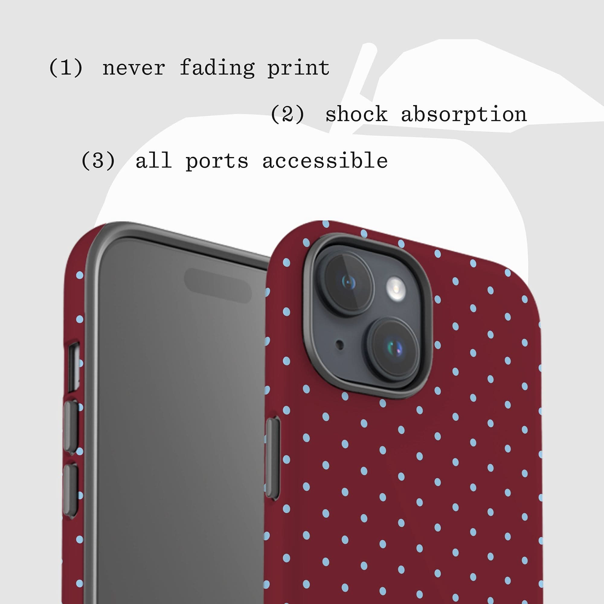 raspberry tough iPhone case - In Print We Trust