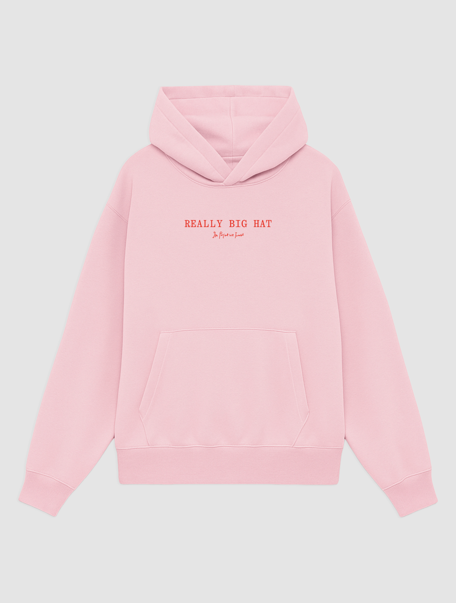 really big hat pink hoodie - In Print We Trust